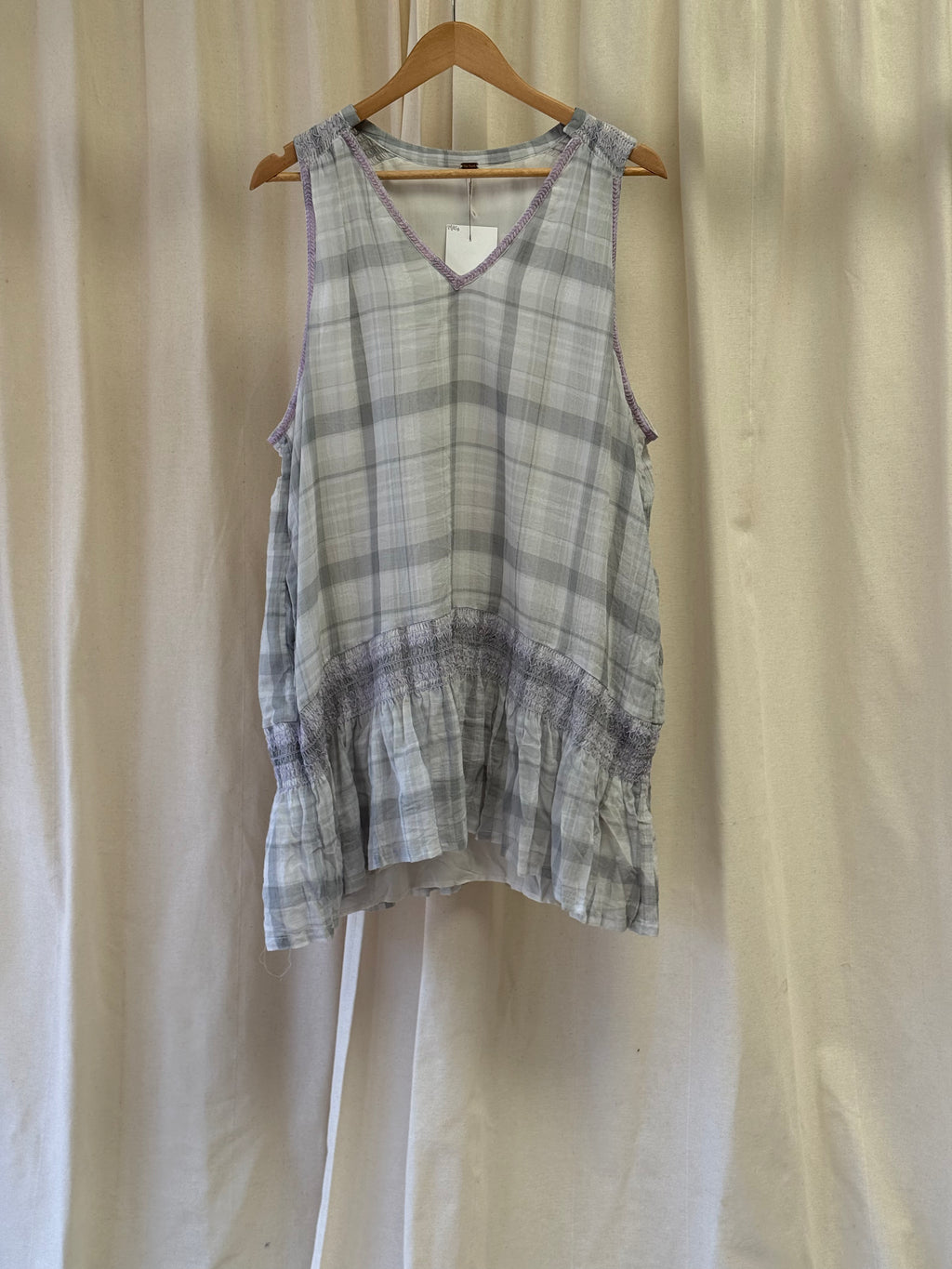 Free People Run With Me Plaid Tunic