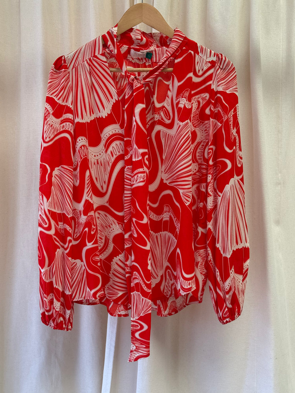Rixo London Rose Printed Silk Blouse