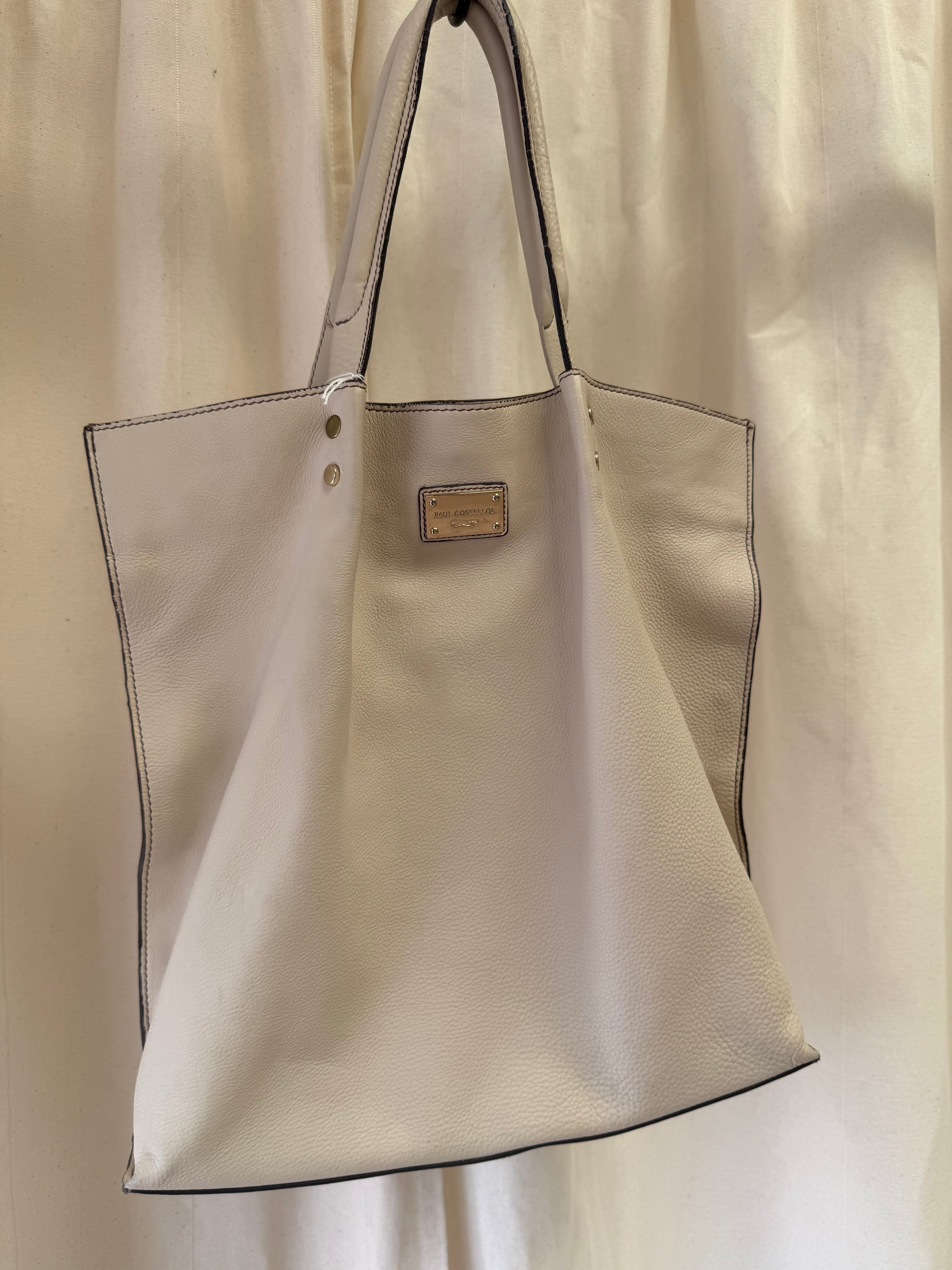 Paul Costelloe cream shopper bag