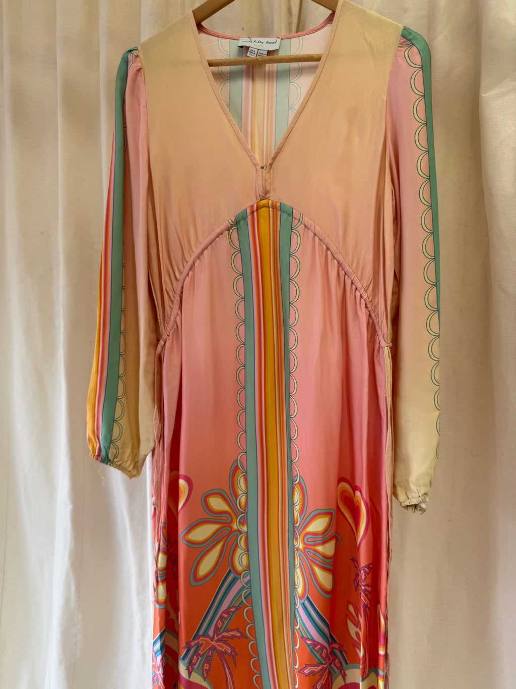 Never Fully Dressed Plunge Midaxi Dress in Decorative Heart Print