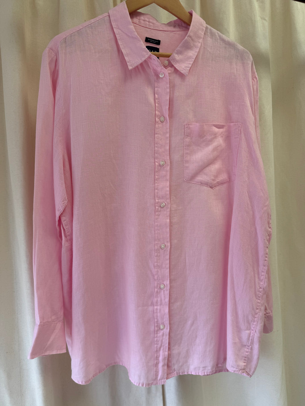 Gap Light Pink Linen Boyfriend Shirt
