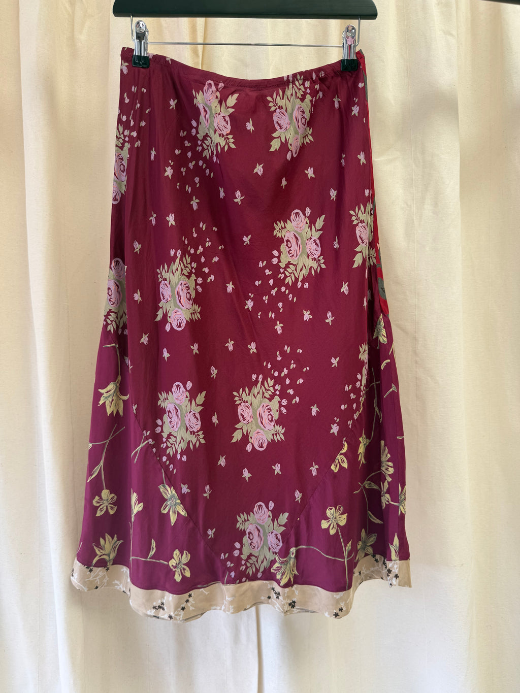Jigsaw Floral Silk Skirt