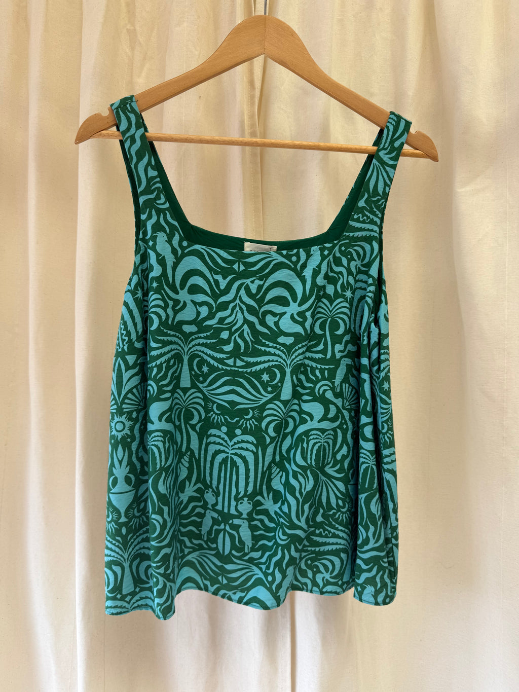 Hush Green Square Neckline Tank Top