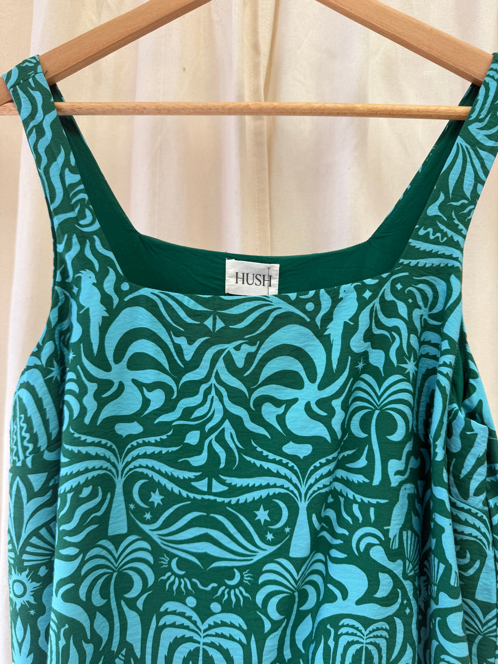Hush Green Square Neckline Tank Top