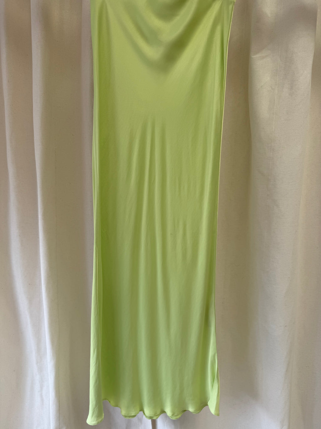Nobody's Child Lime Green Satin Skirt