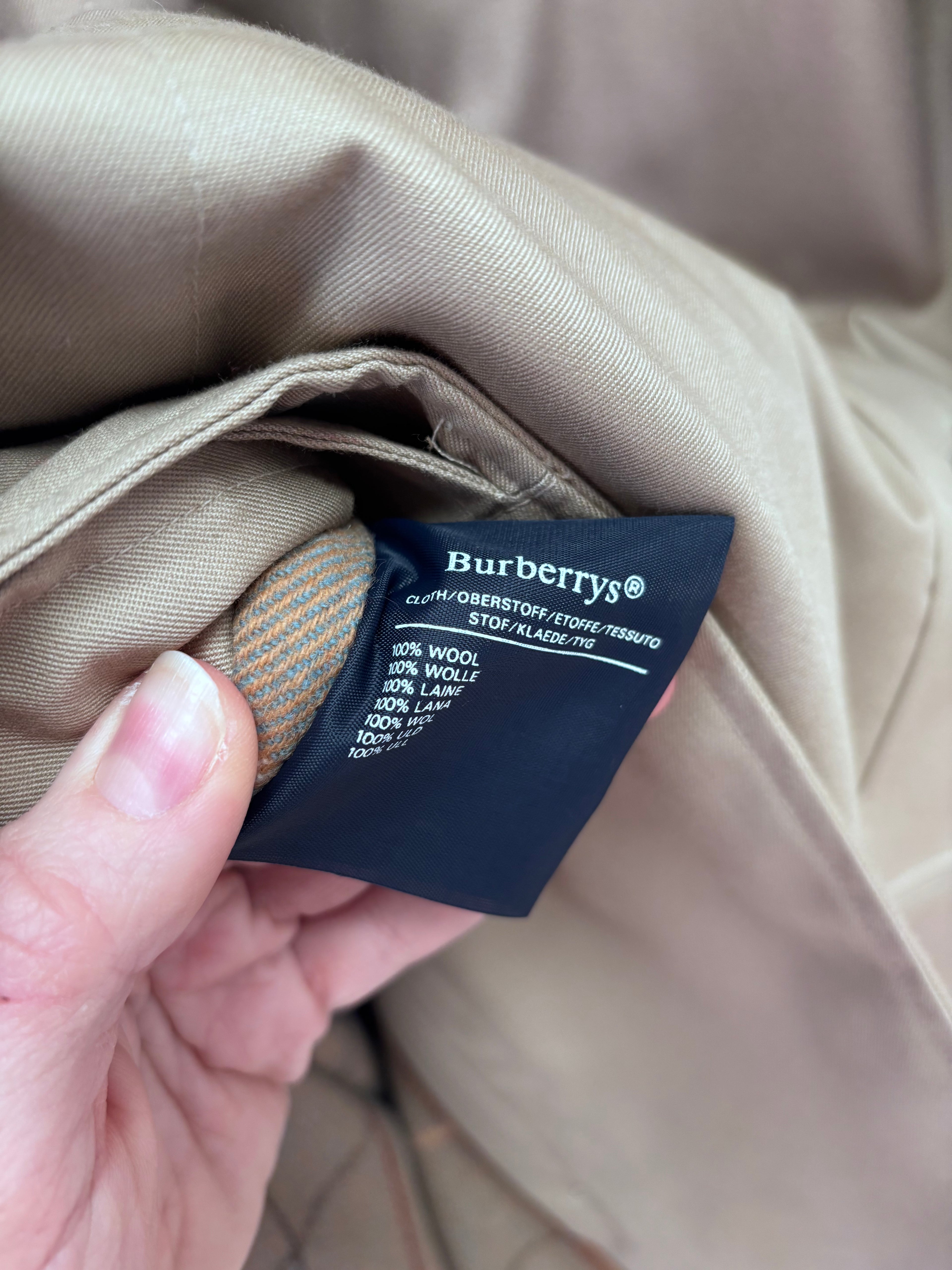 Burberry wool lining trench coat in camel