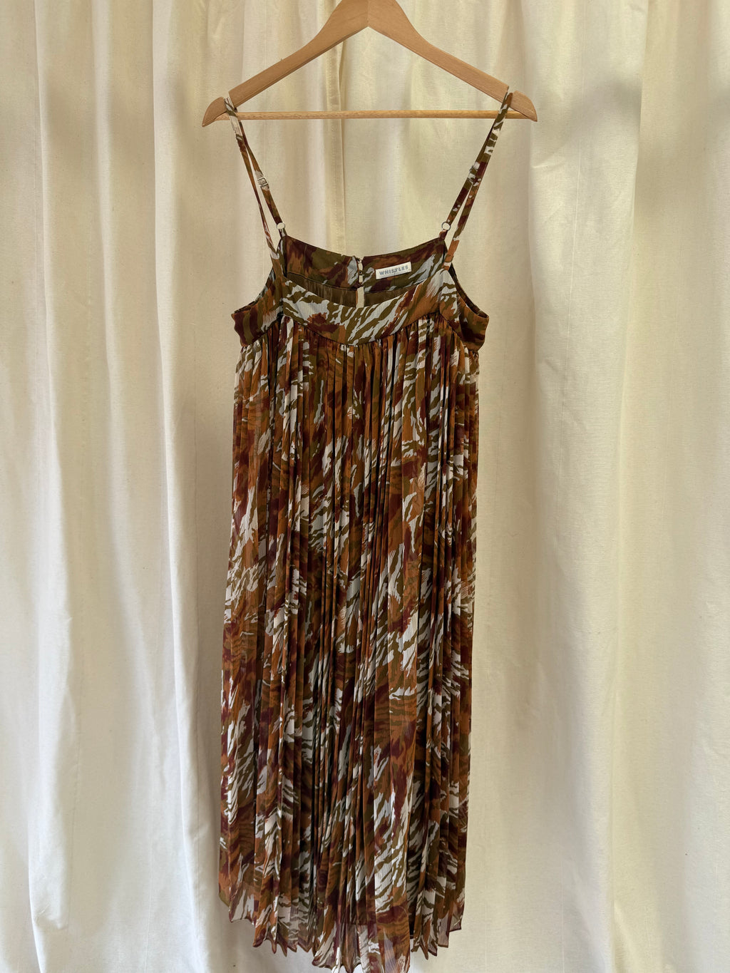 Whistles Brown Print Strap Maxi Dress