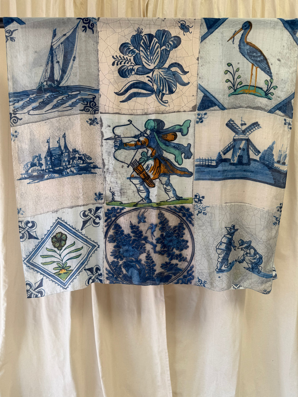 One Hundred Stars Blue Scarf