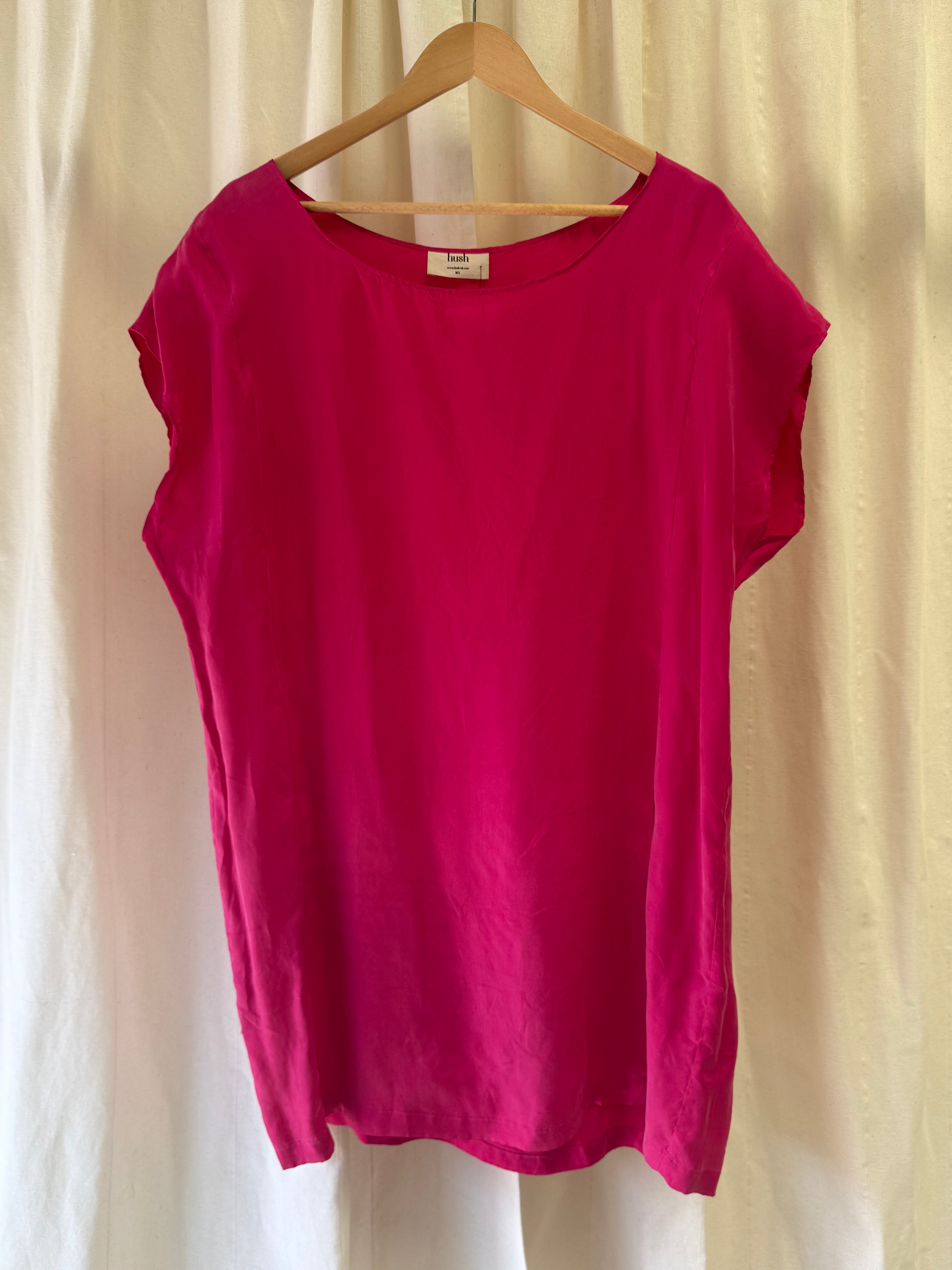 Hush Fuchsia Pink Cap Sleeve Top