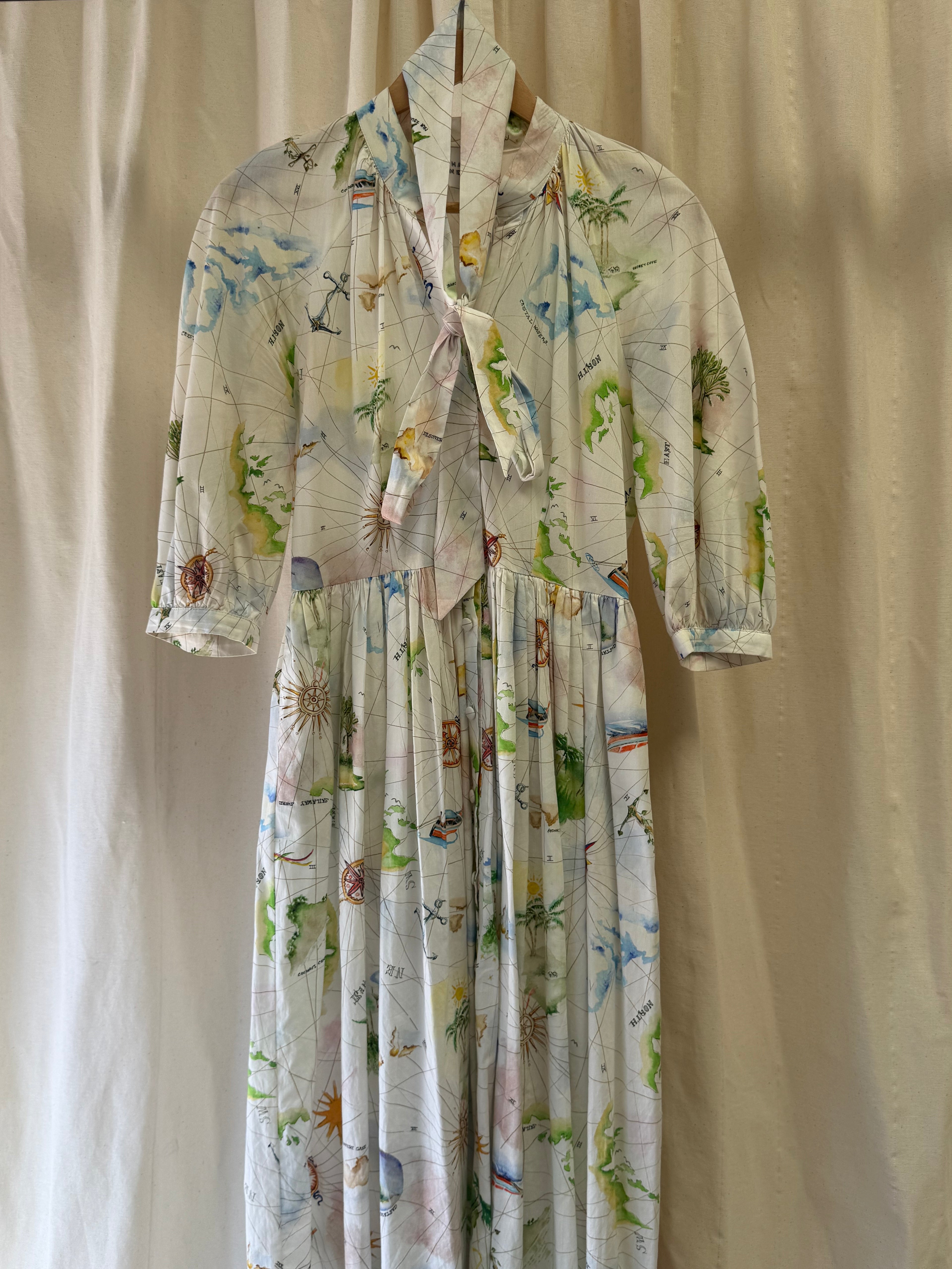 Hayley Menzies Paradise Found Organic Cotton Midi Volume Shirt Dress