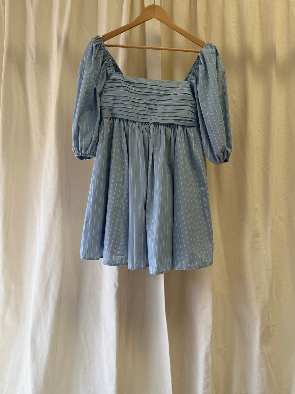 Abercrombie & Fitch Emerson Poplin Puff Sleeve Mini Dress