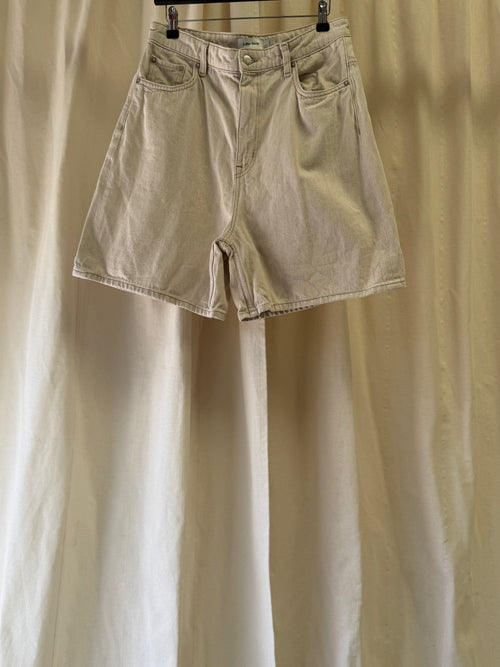 & Other Stories High Rise Denim Shorts in Beige