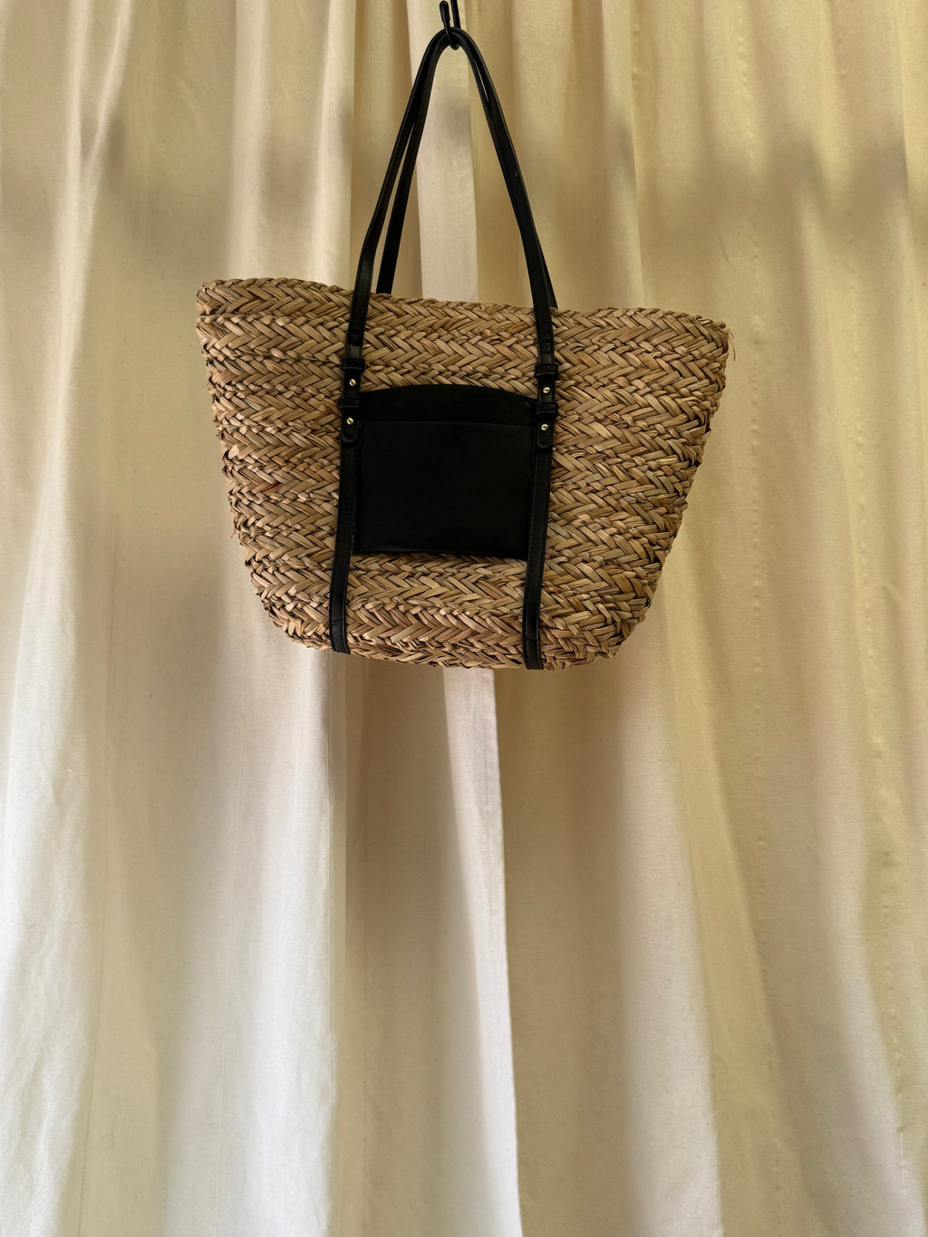Marks & Spencer Straw Drawstring Tote Bag