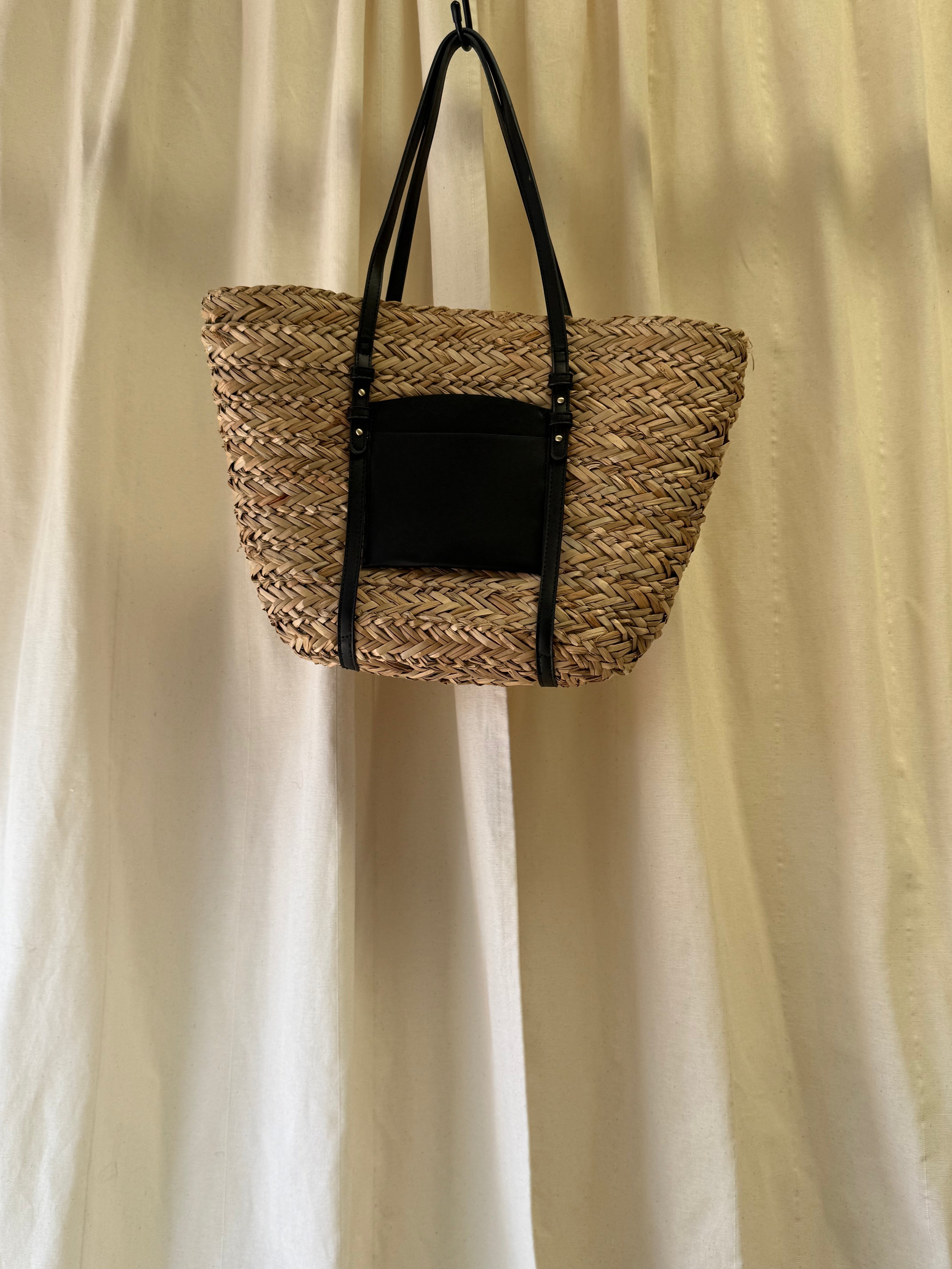 Marks & Spencer Straw Drawstring Tote Bag