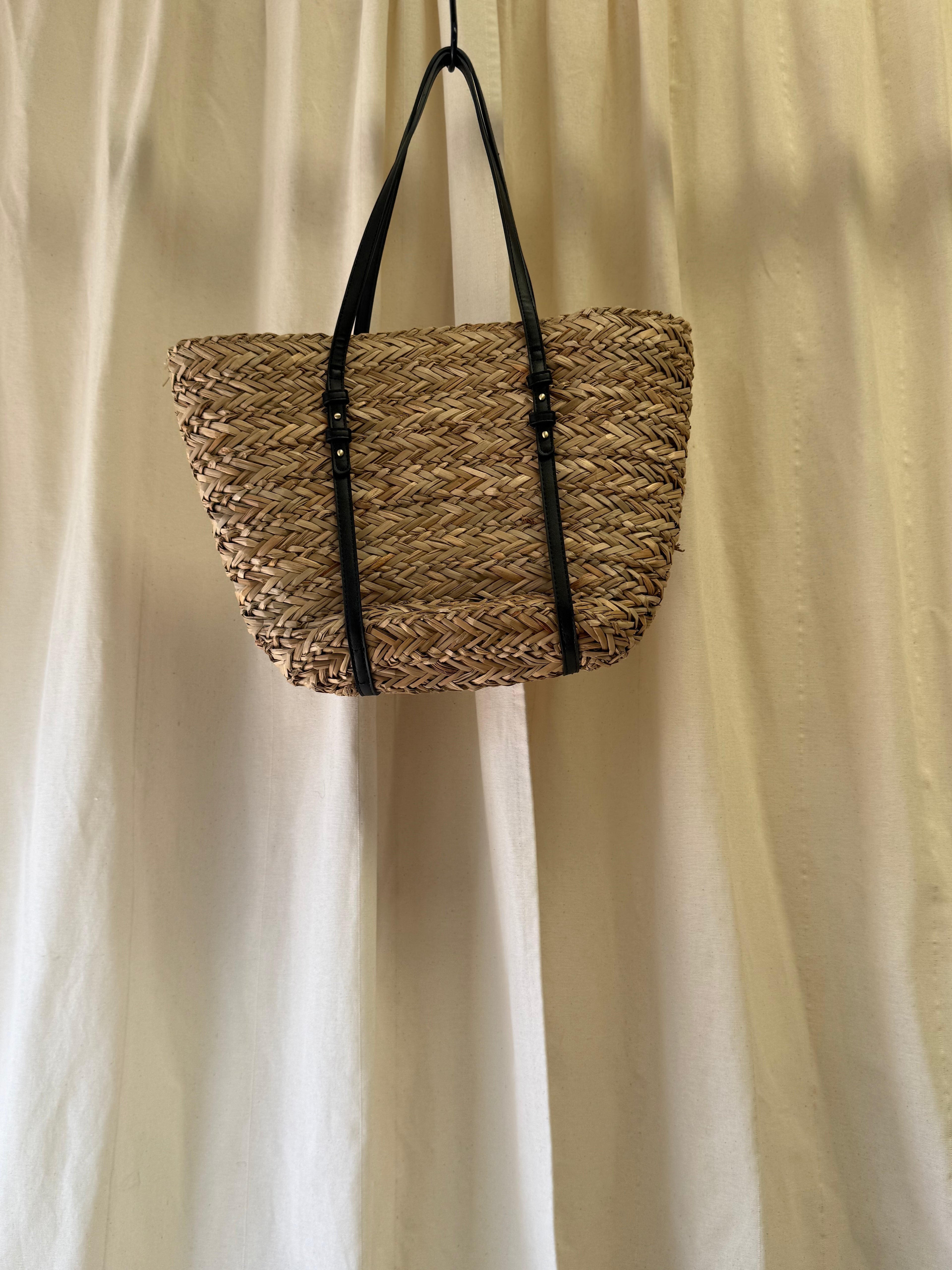 Marks & Spencer Straw Drawstring Tote Bag