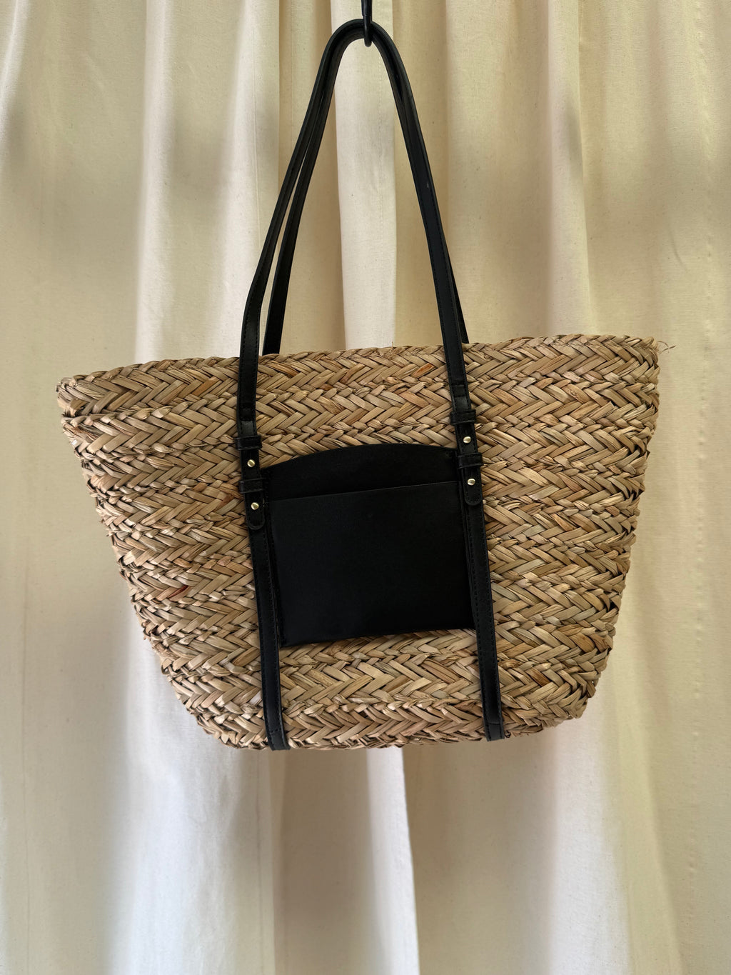 Marks & Spencer Straw Drawstring Tote Bag