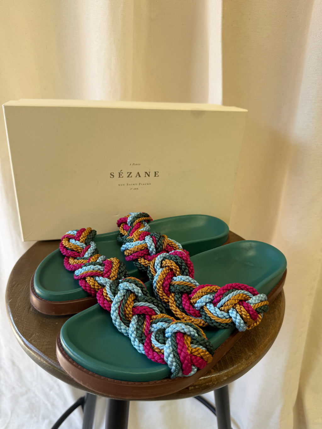 Sézane Andie Low Mules Multicoloured