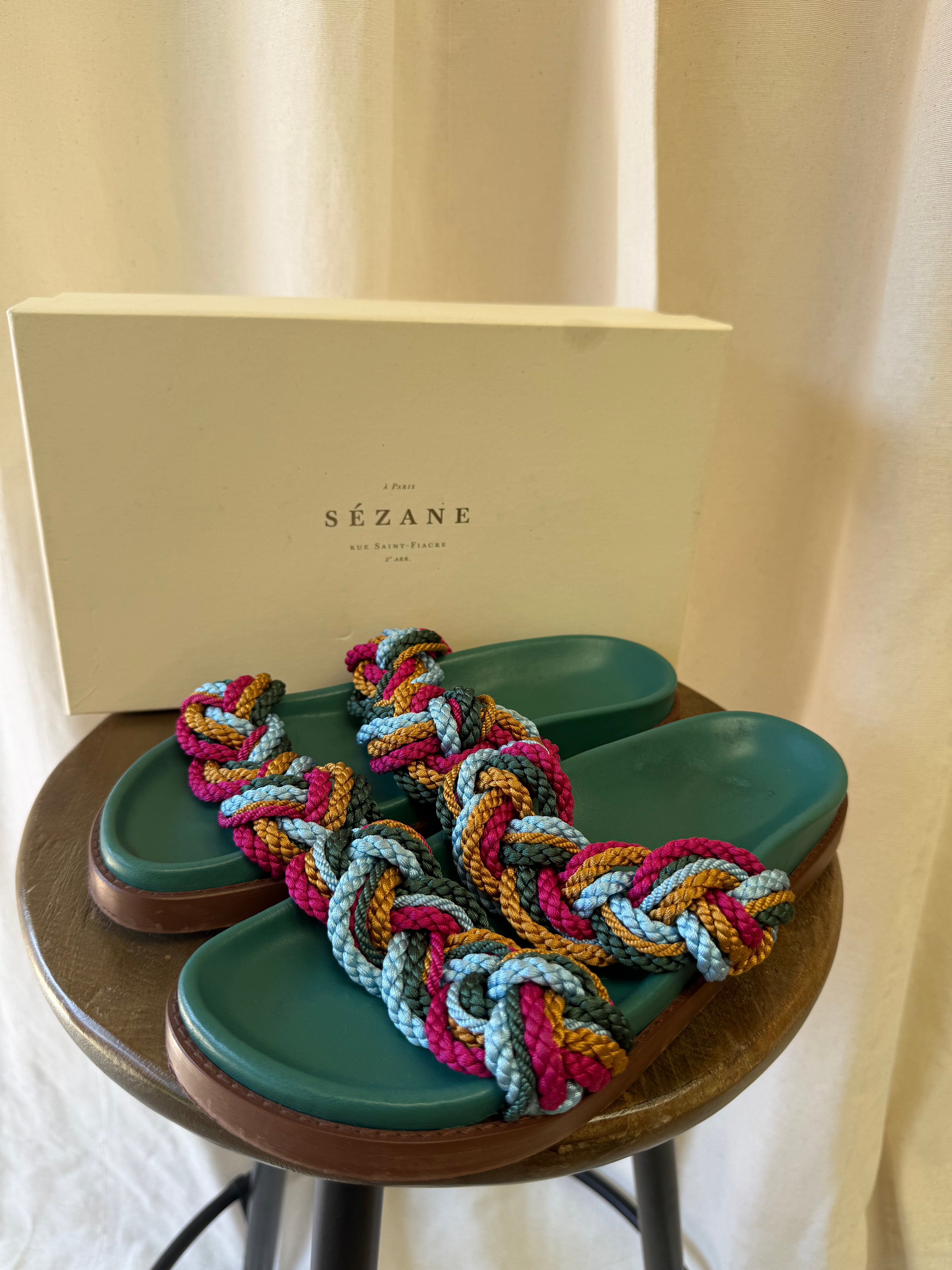 Sézane Andie Low Mules Multicoloured