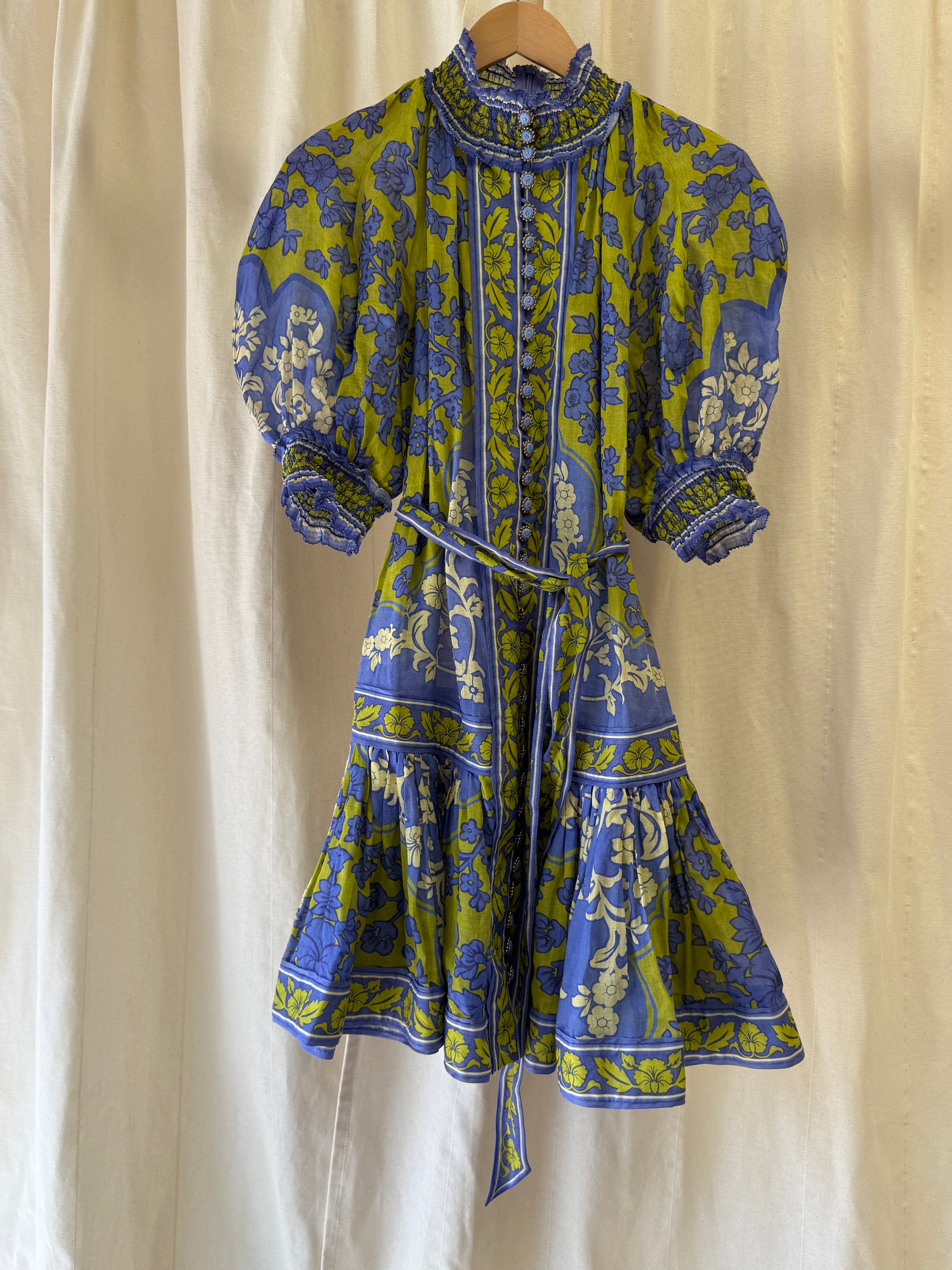 Zimmerman Raie Lantern Mini Dress