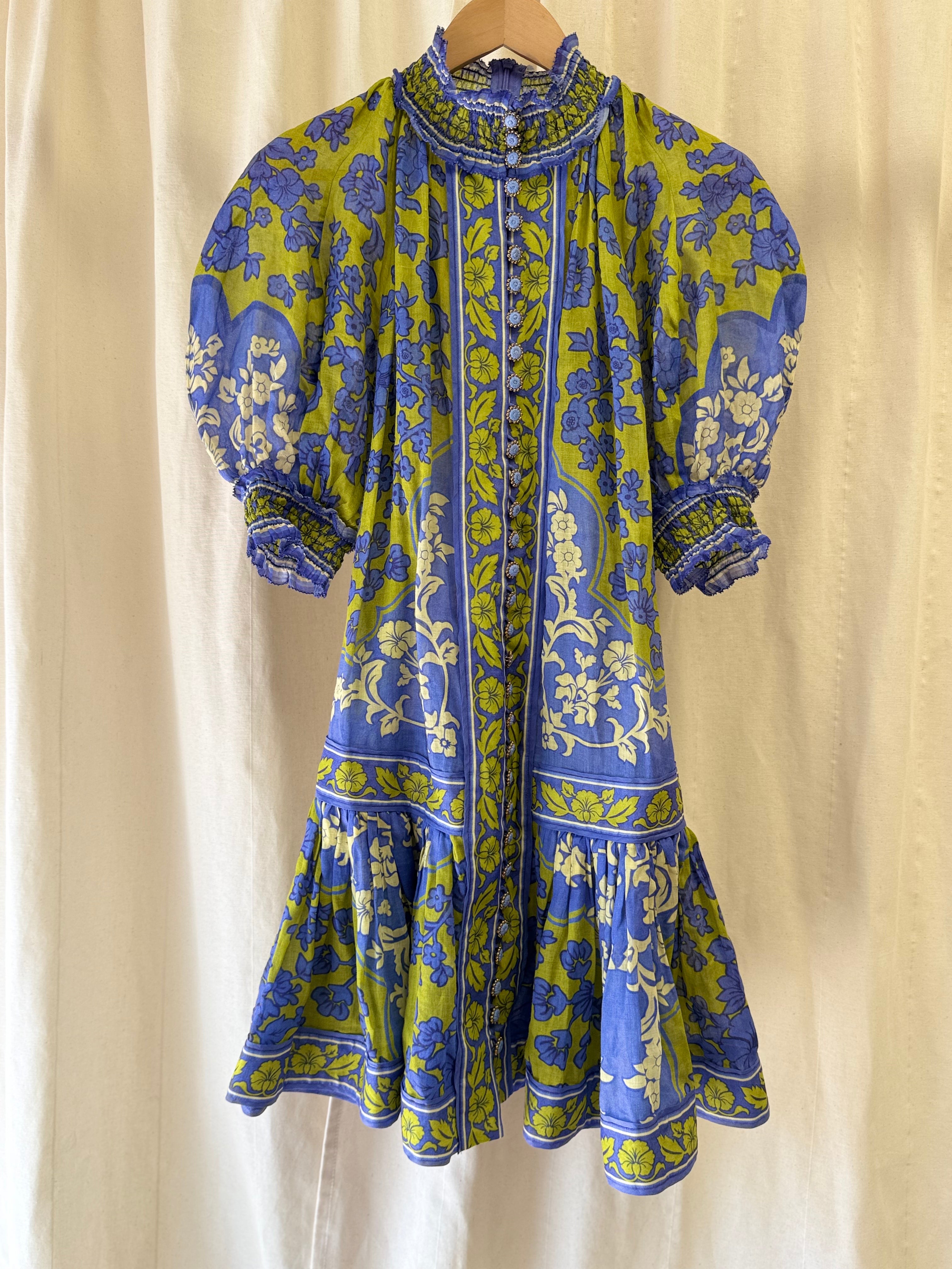 Zimmerman Raie Lantern Mini Dress