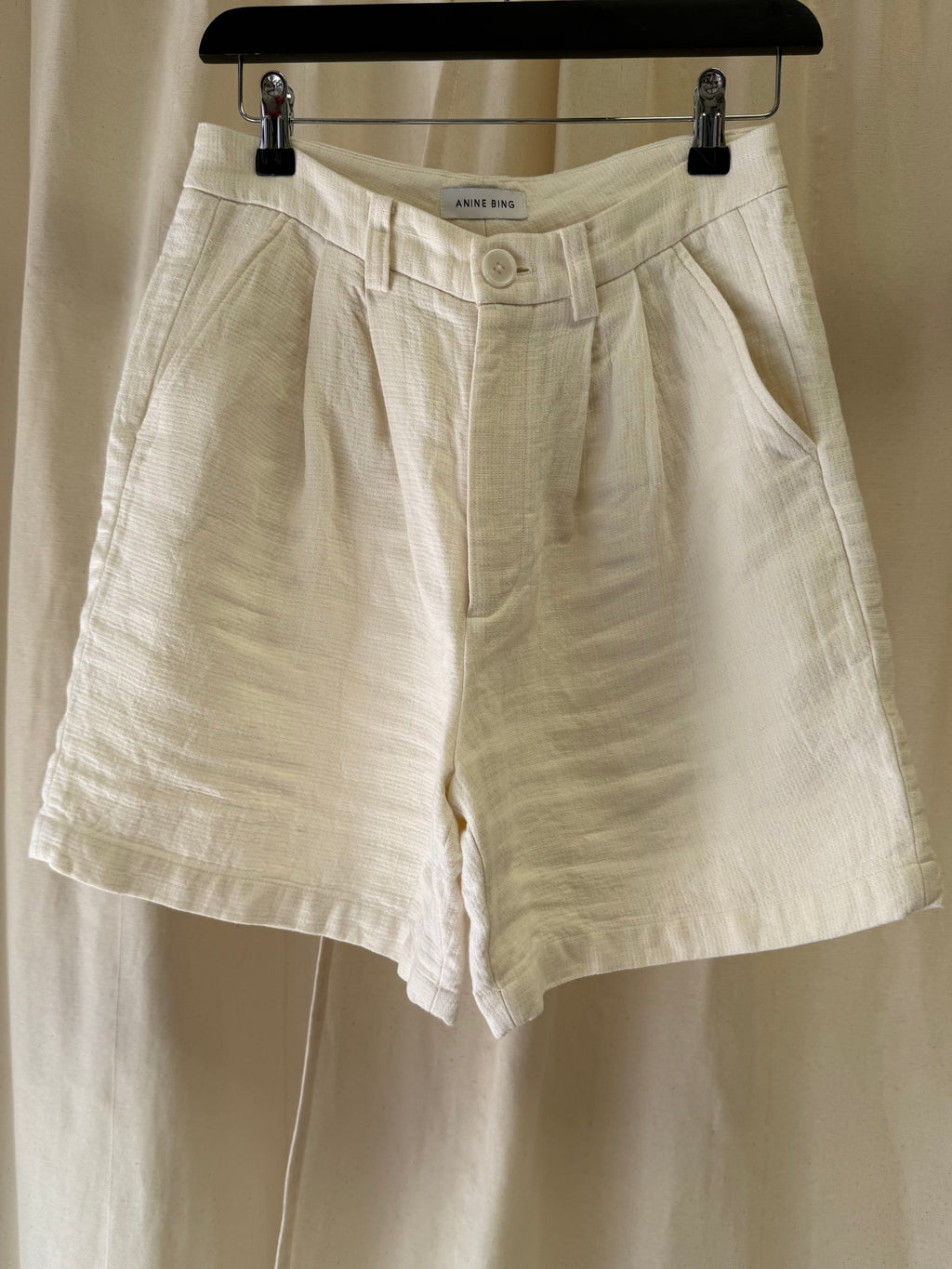 Anine Bing Quinn Oversized Linen Blazer and Matching Shorts