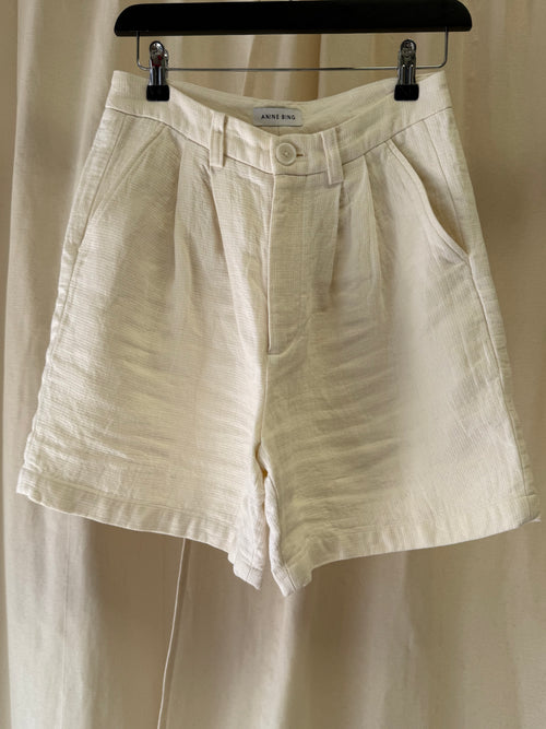 Anine Bing Quinn Oversized Linen Blazer and Matching Shorts