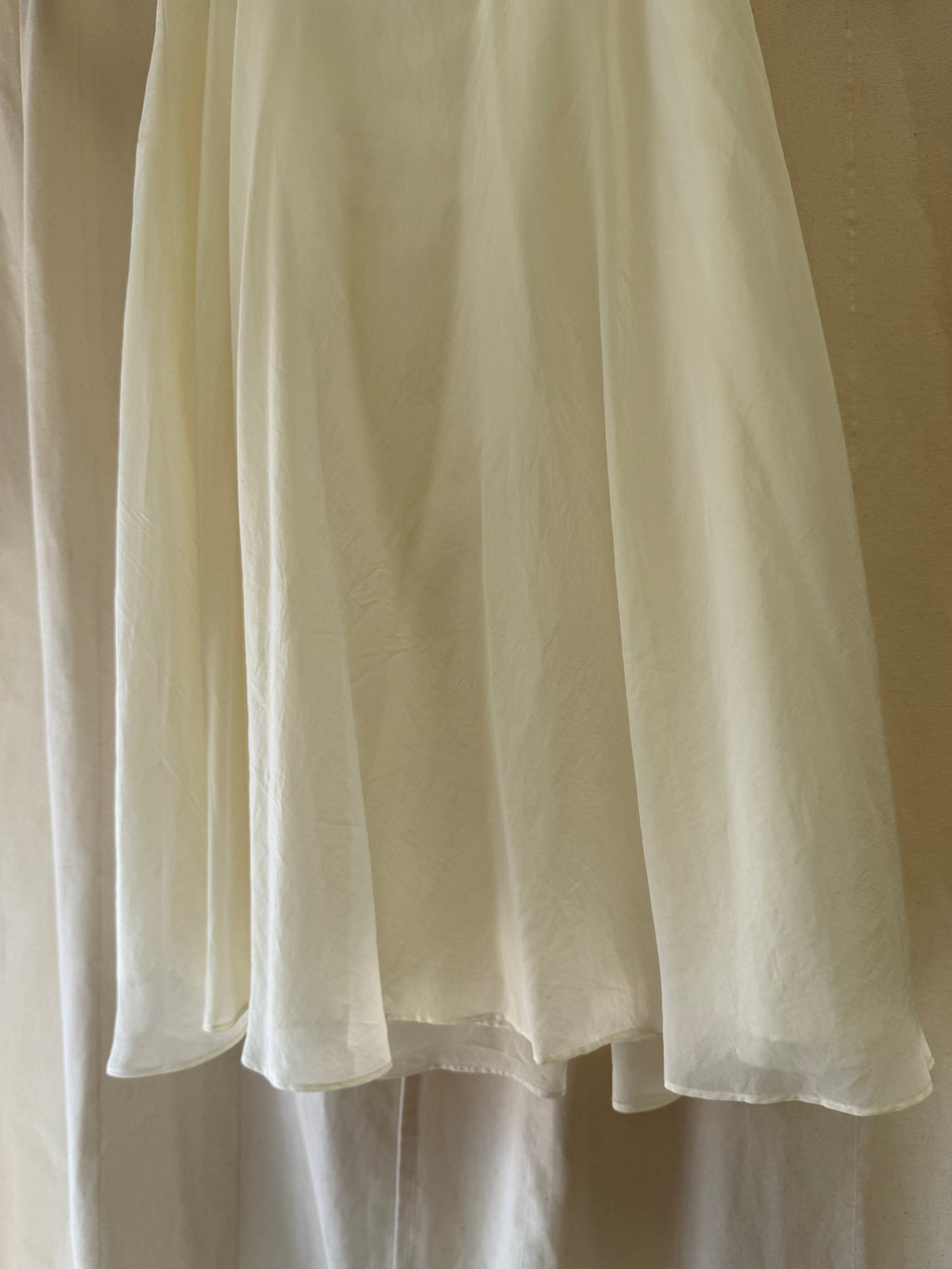 Massimo Dutti White Flowing Skirt