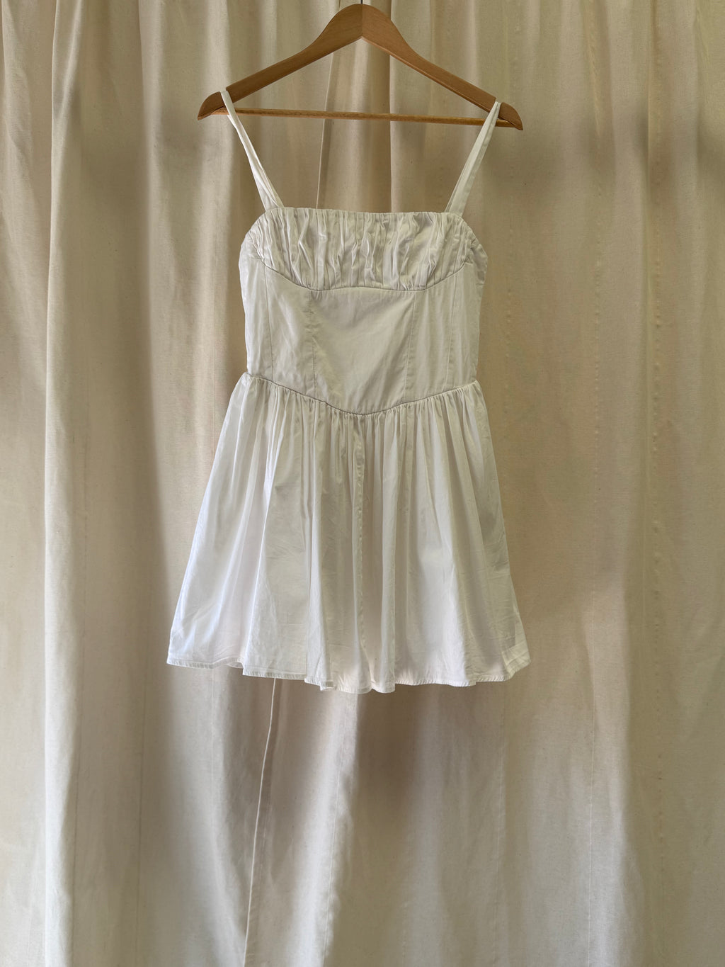 Zara Corset Style Mini Dress in White