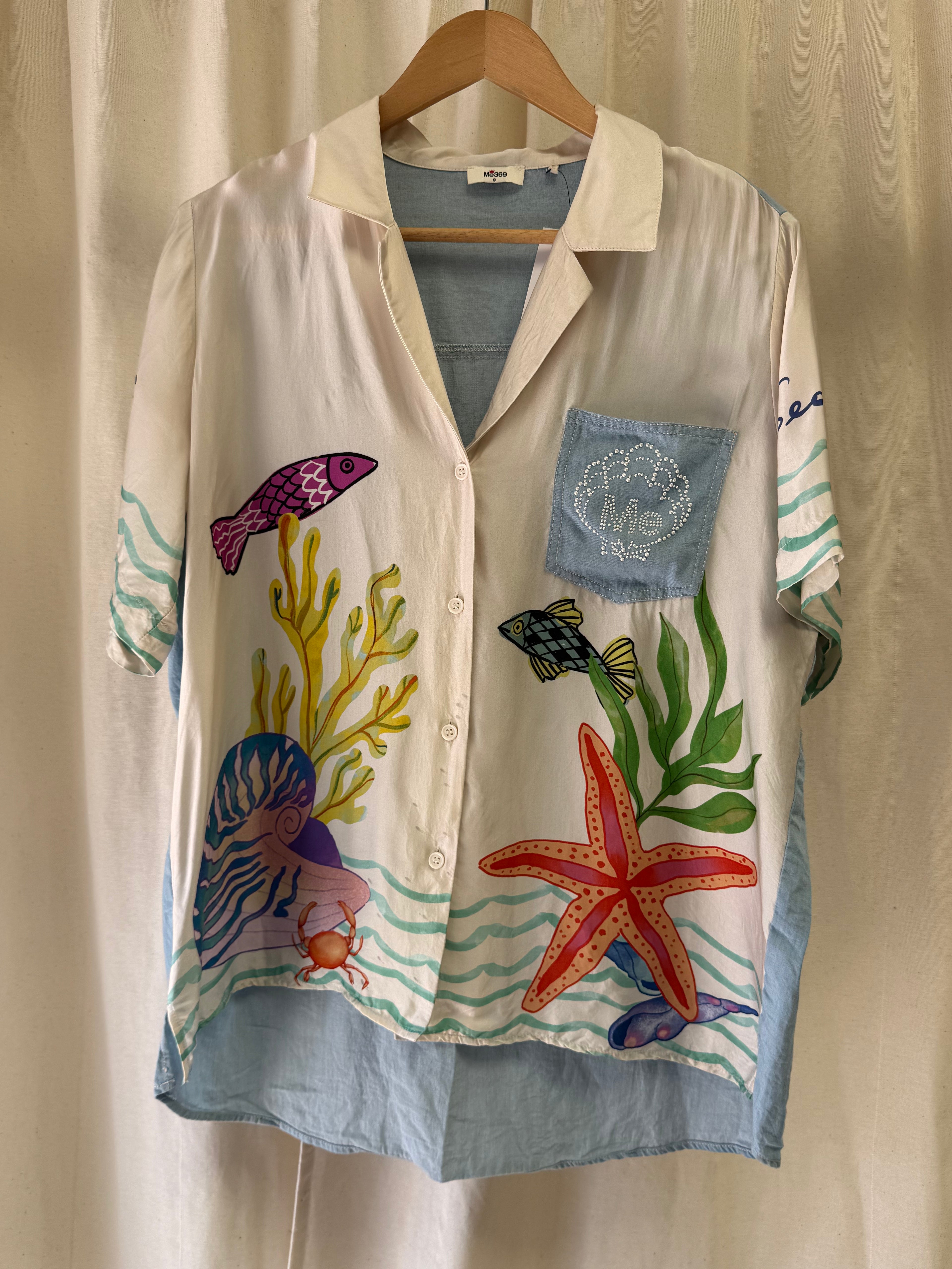 Me369 Stella Combined Denim Shirt