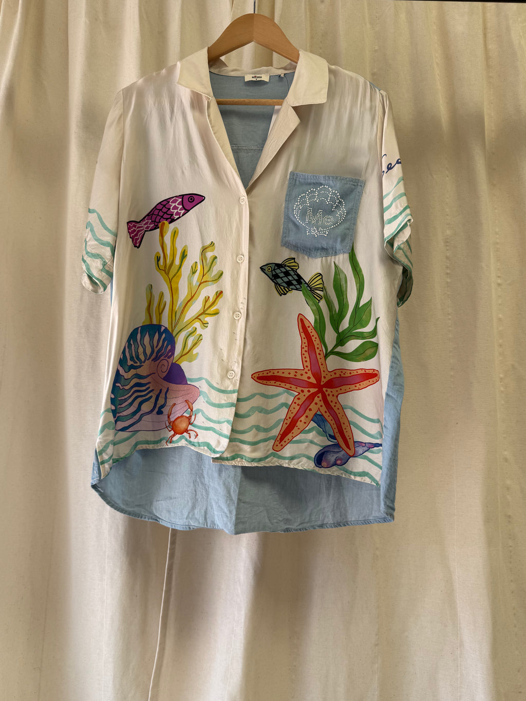 Me369 Stella Combined Denim Shirt