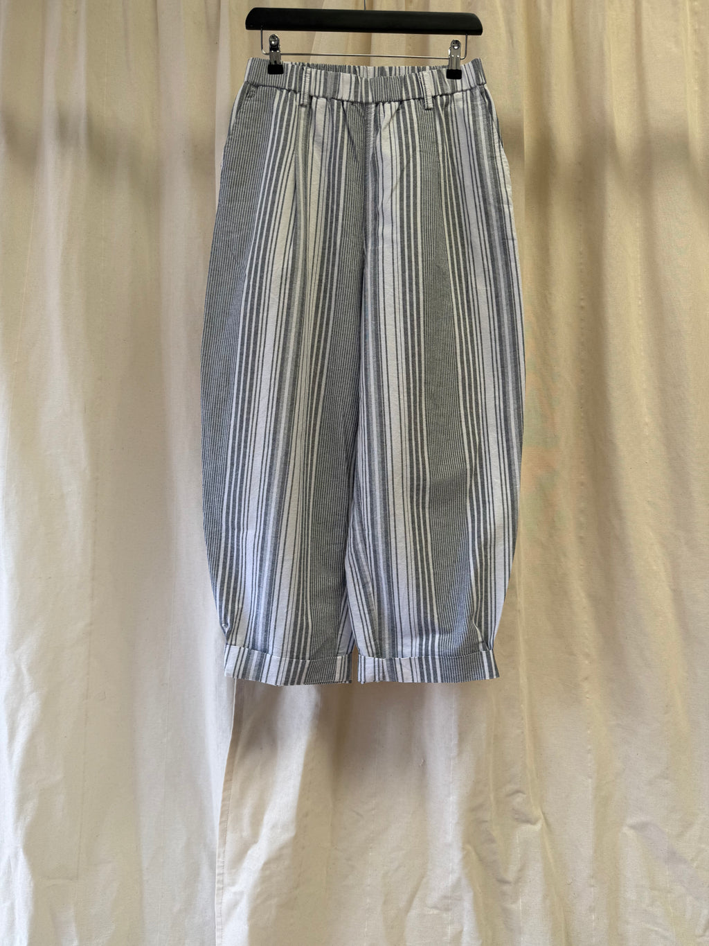 Asos Design Grey White Pinstripe Trousers