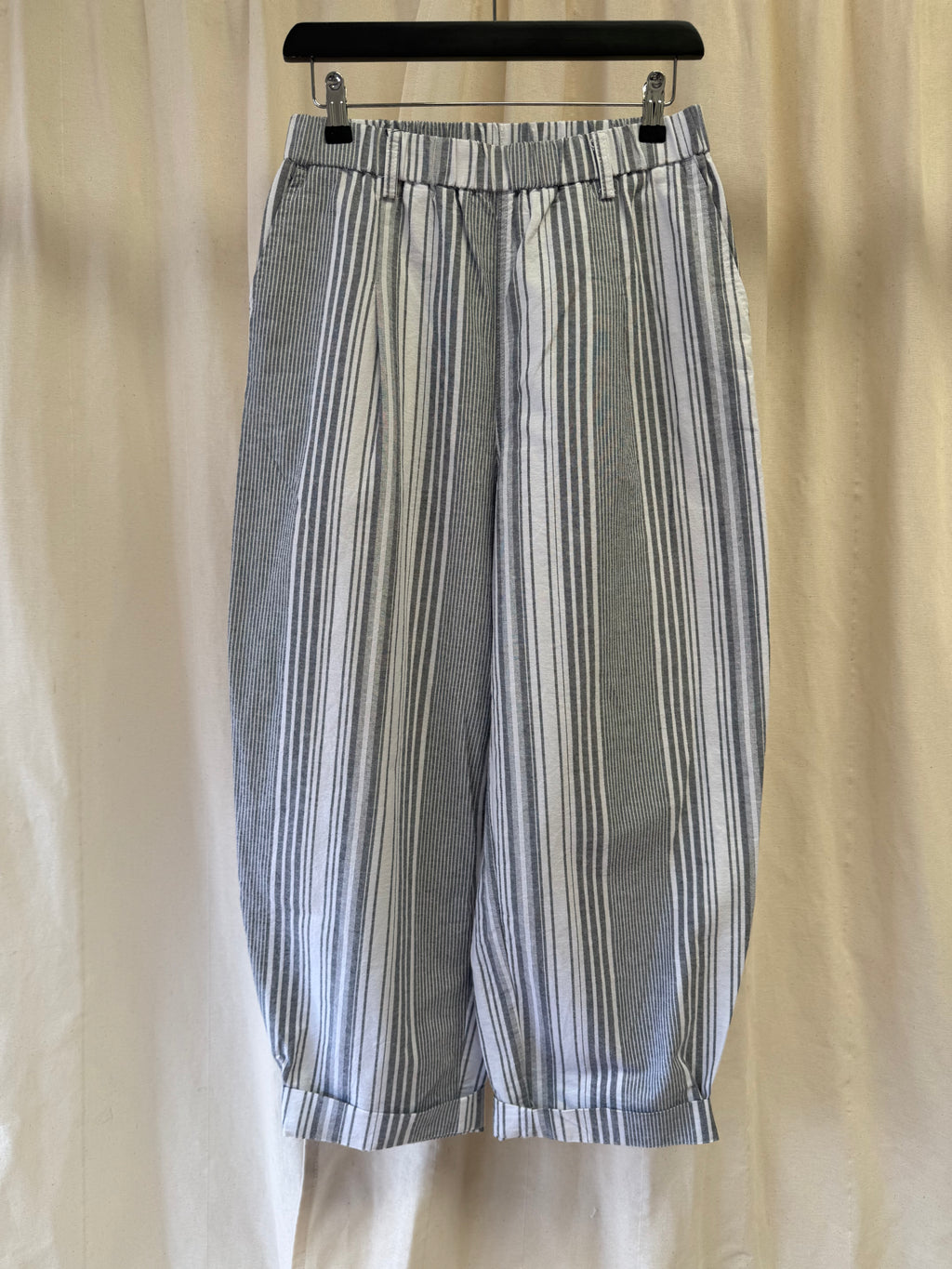 Asos Design Grey White Pinstripe Trousers
