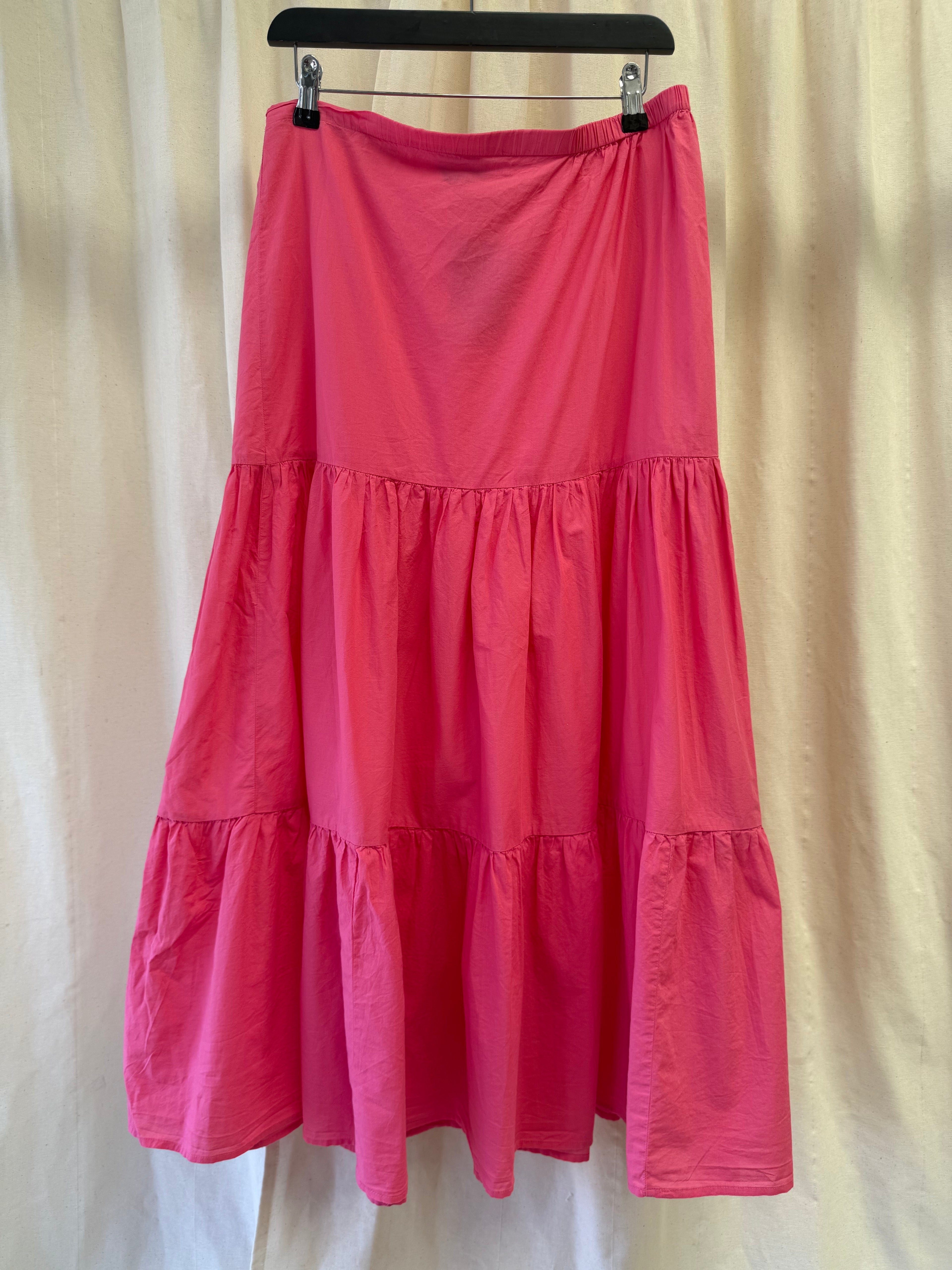 M&S Tiered Maxi Skirt in Pink