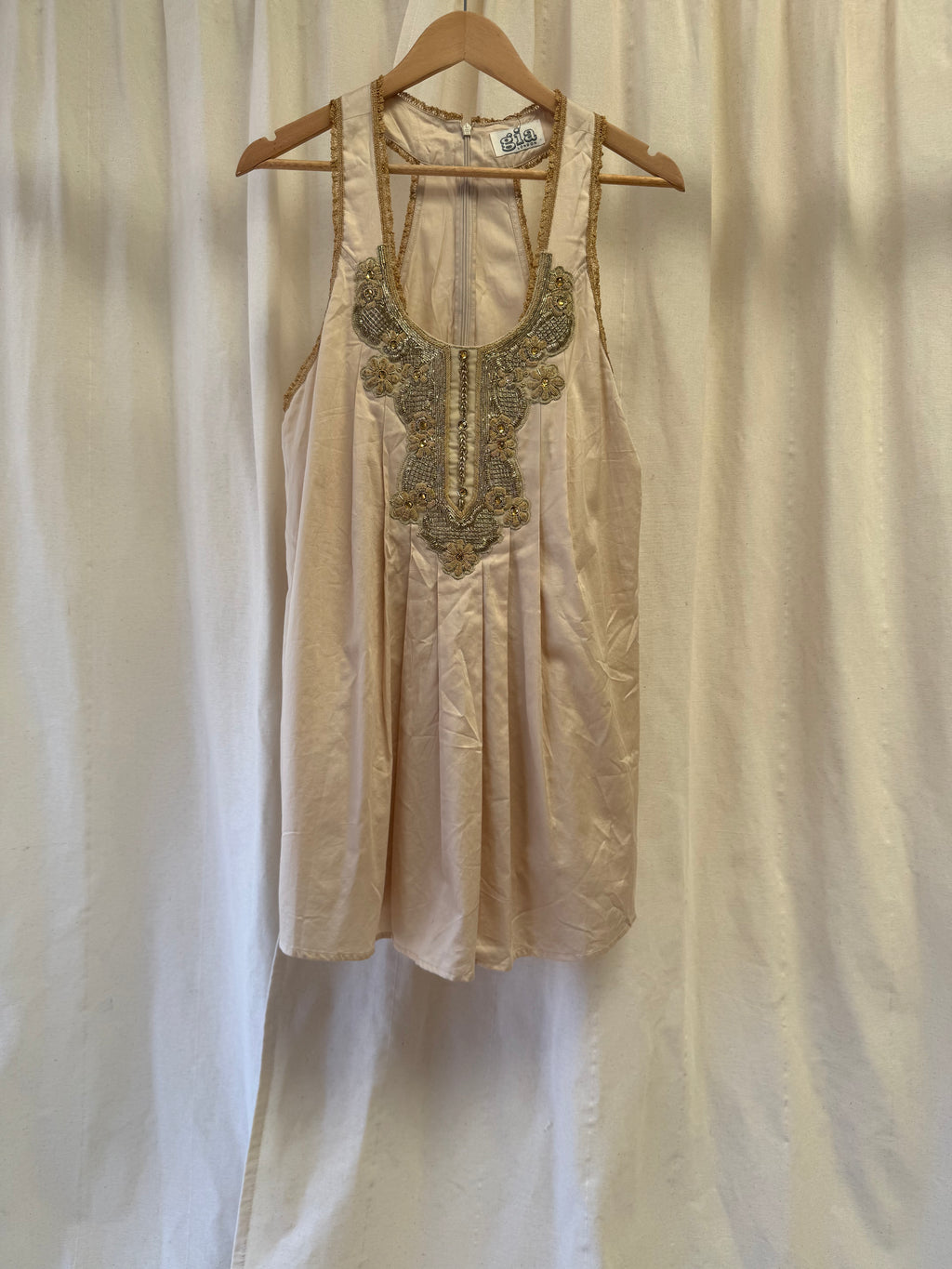 Gia London Sleeveless Embellished Top in Gold