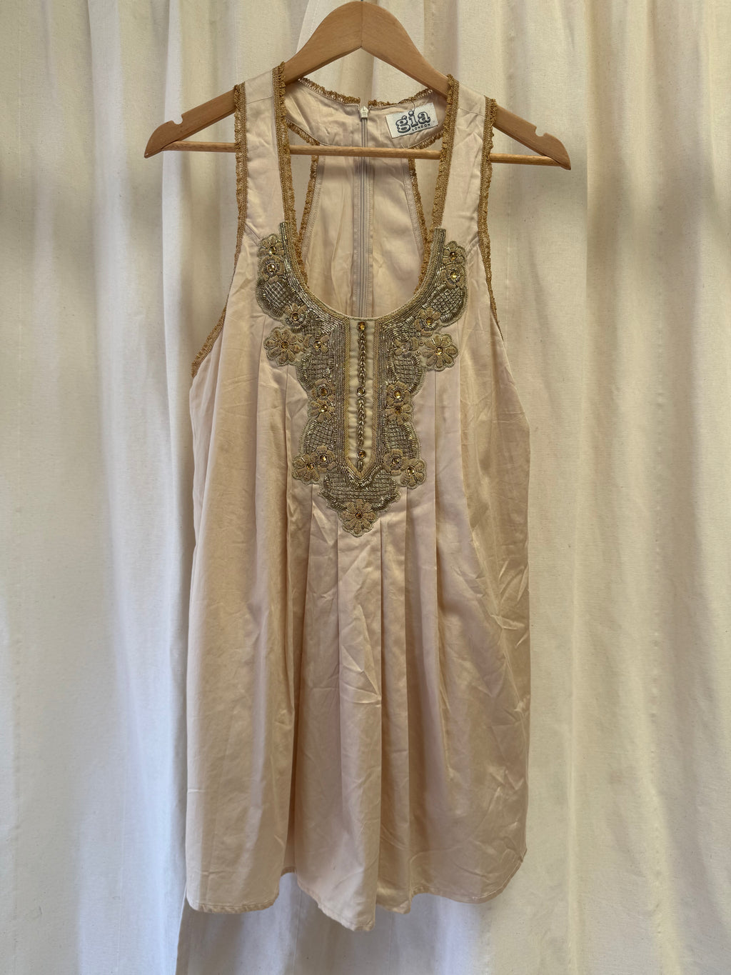 Gia London Sleeveless Embellished Top in Gold