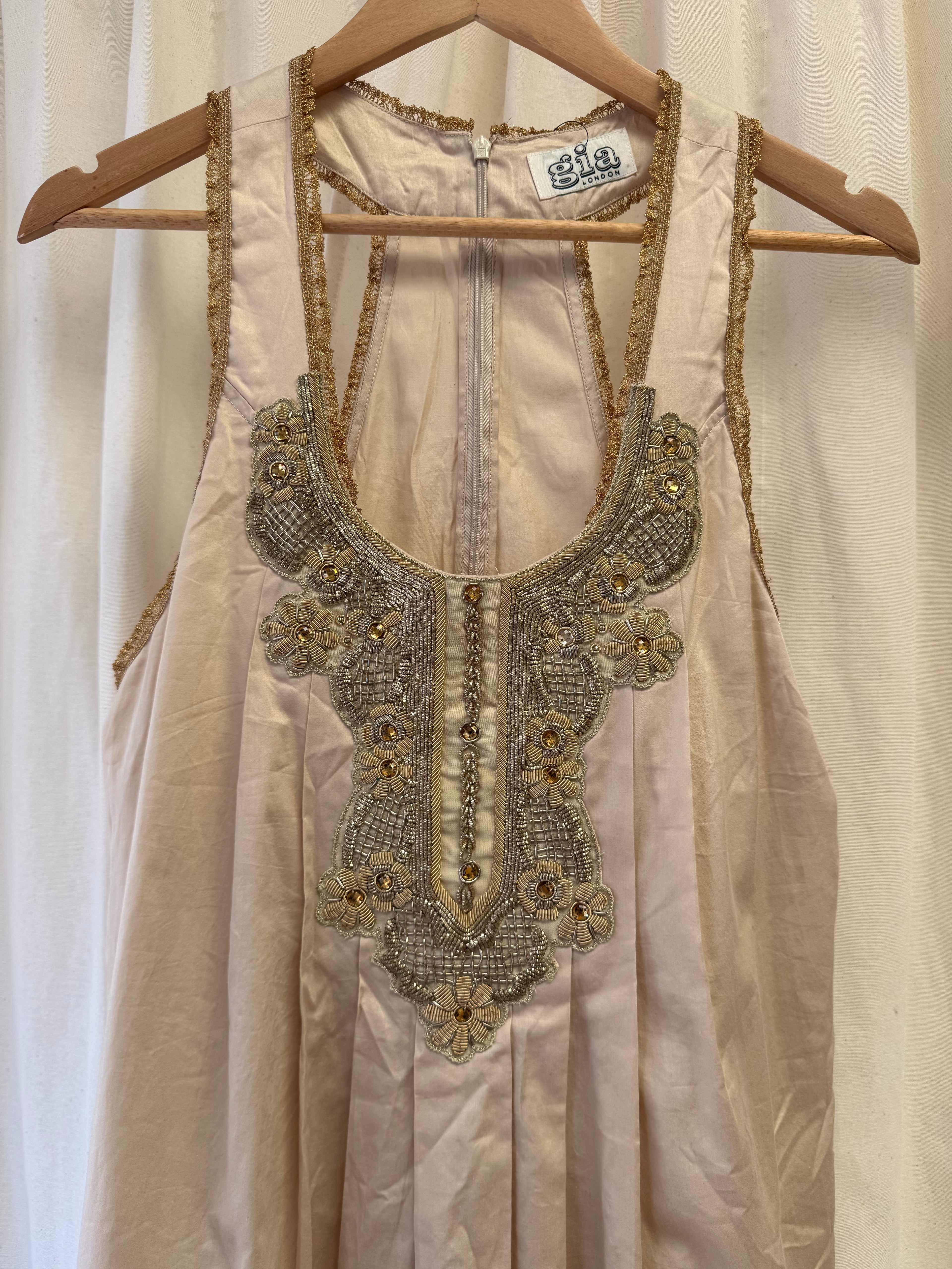 Gia London Sleeveless Embellished Top in Gold