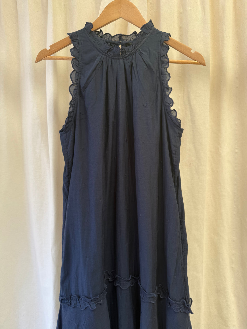 ME+EM Embroidered Maxi Dress in Navy