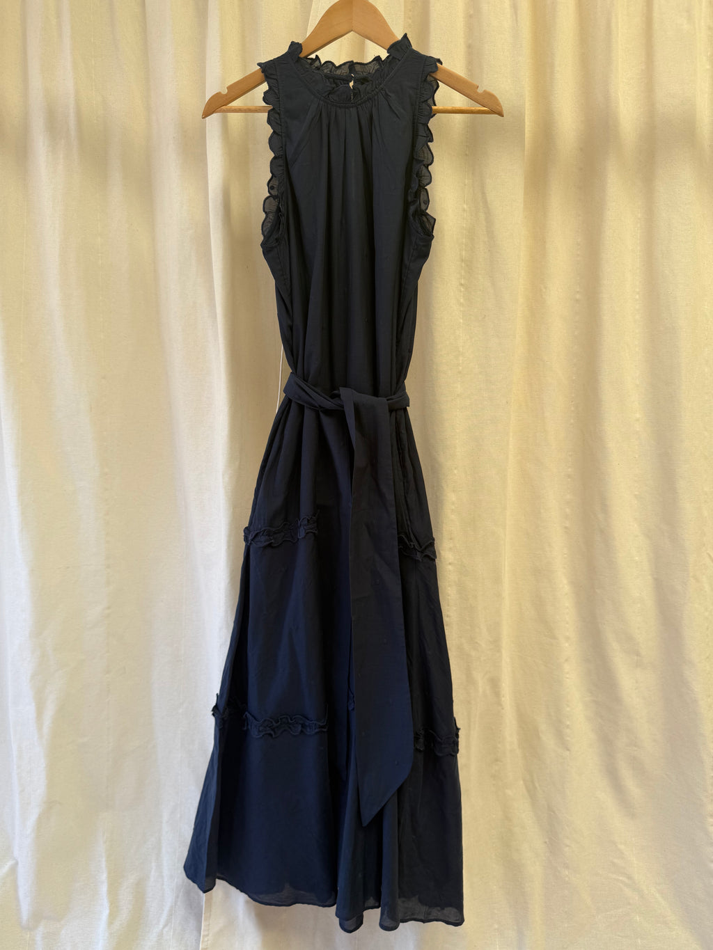 ME+EM Embroidered Maxi Dress in Navy
