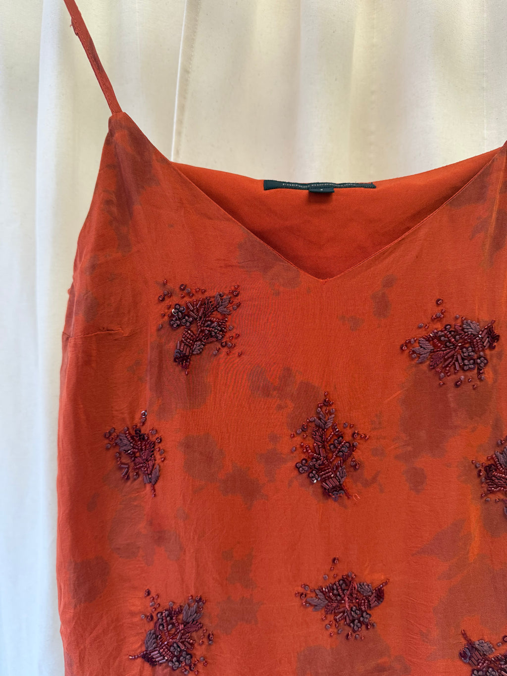 French Connection Cami Style Top with Floral Embellishments