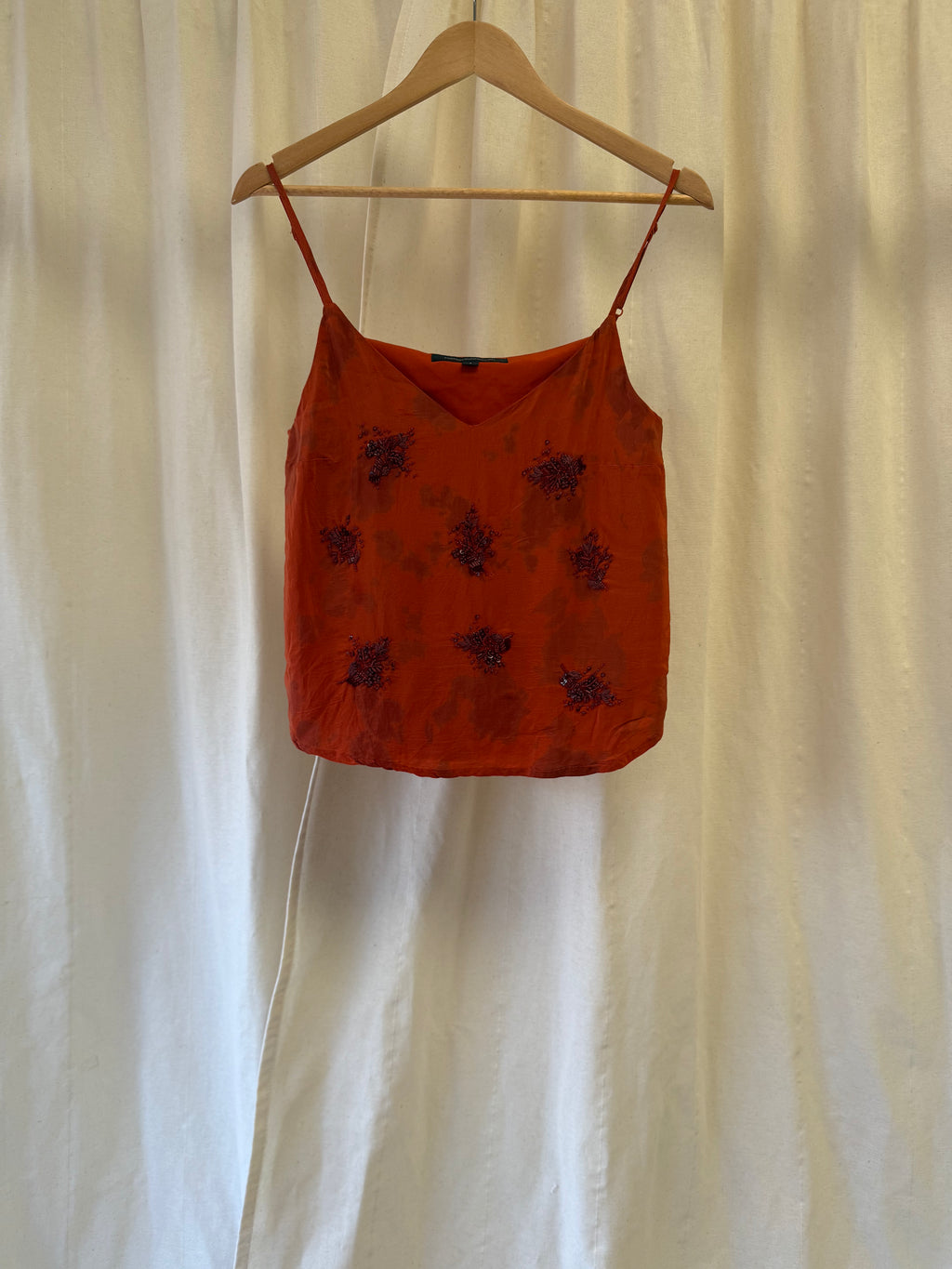 French Connection Cami Style Top with Floral Embellishments