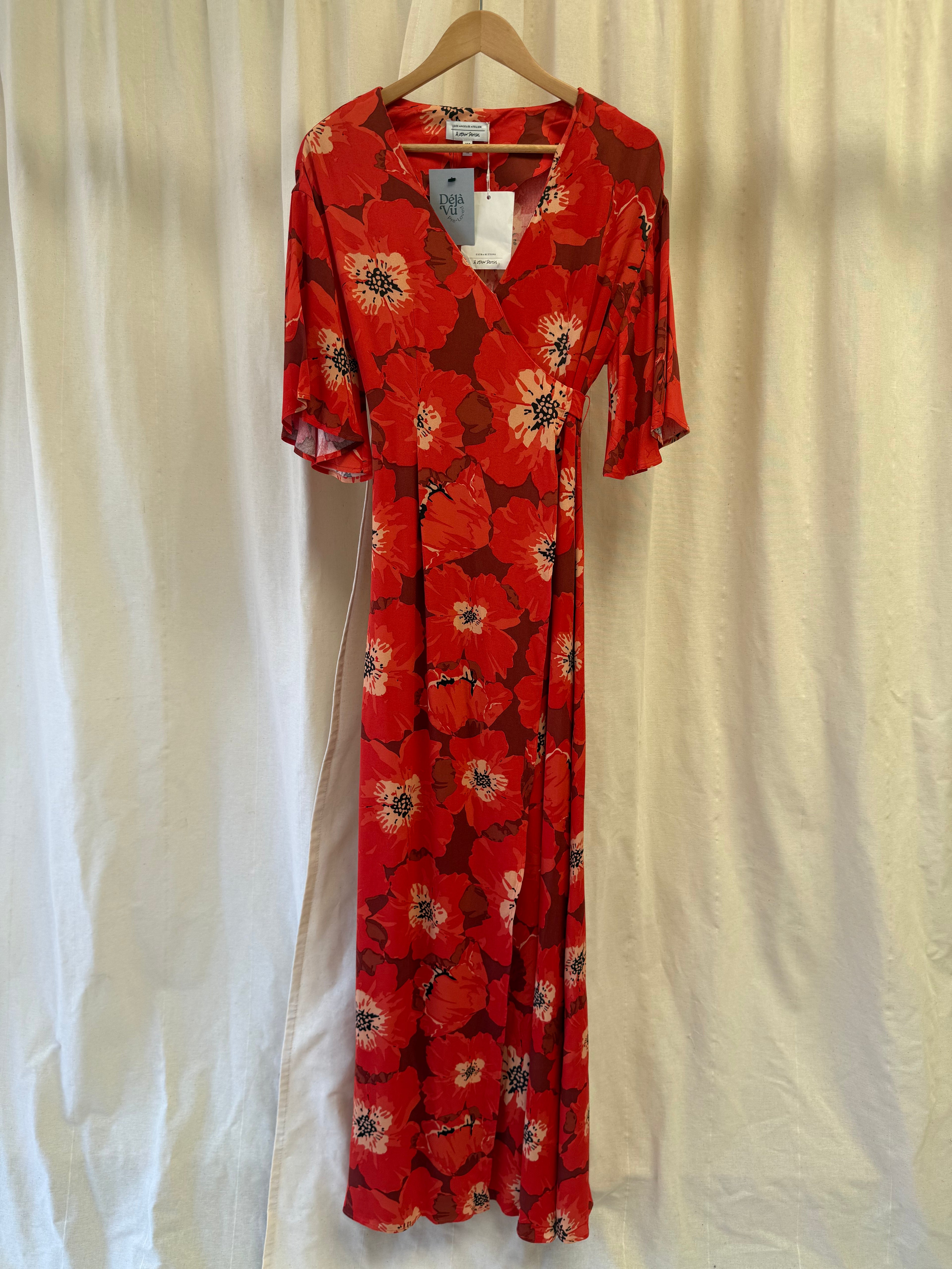 & Other Stories Poppy Print Wrap Dress