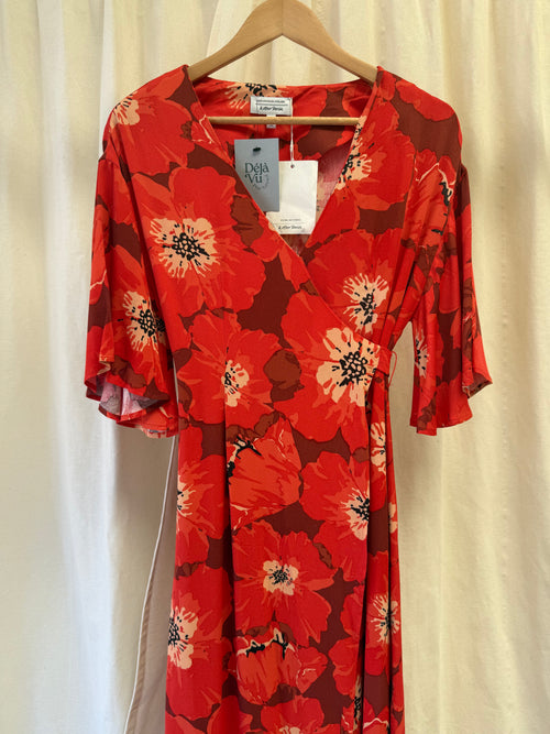 & Other Stories Poppy Print Wrap Dress