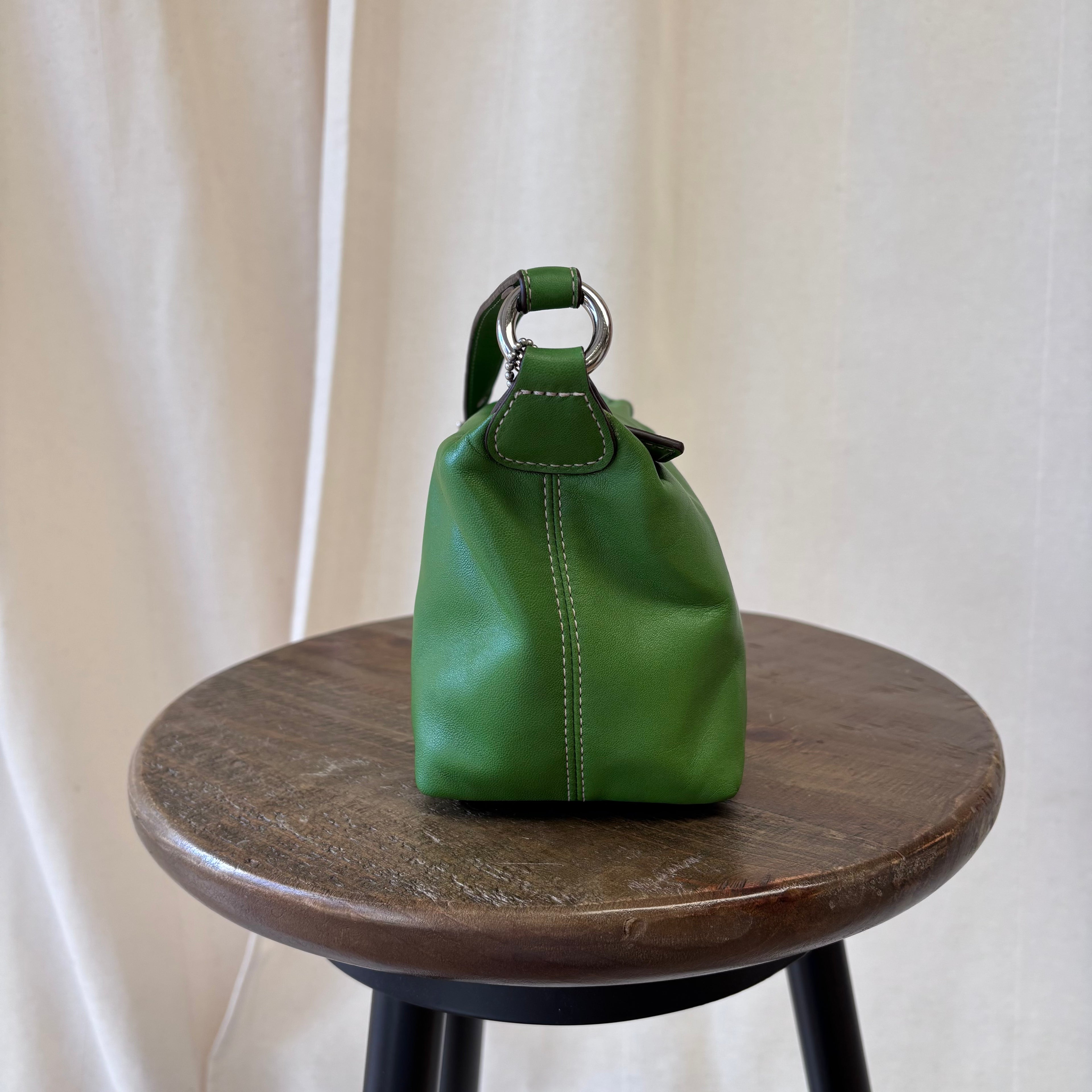 Coach leather mini bag in green