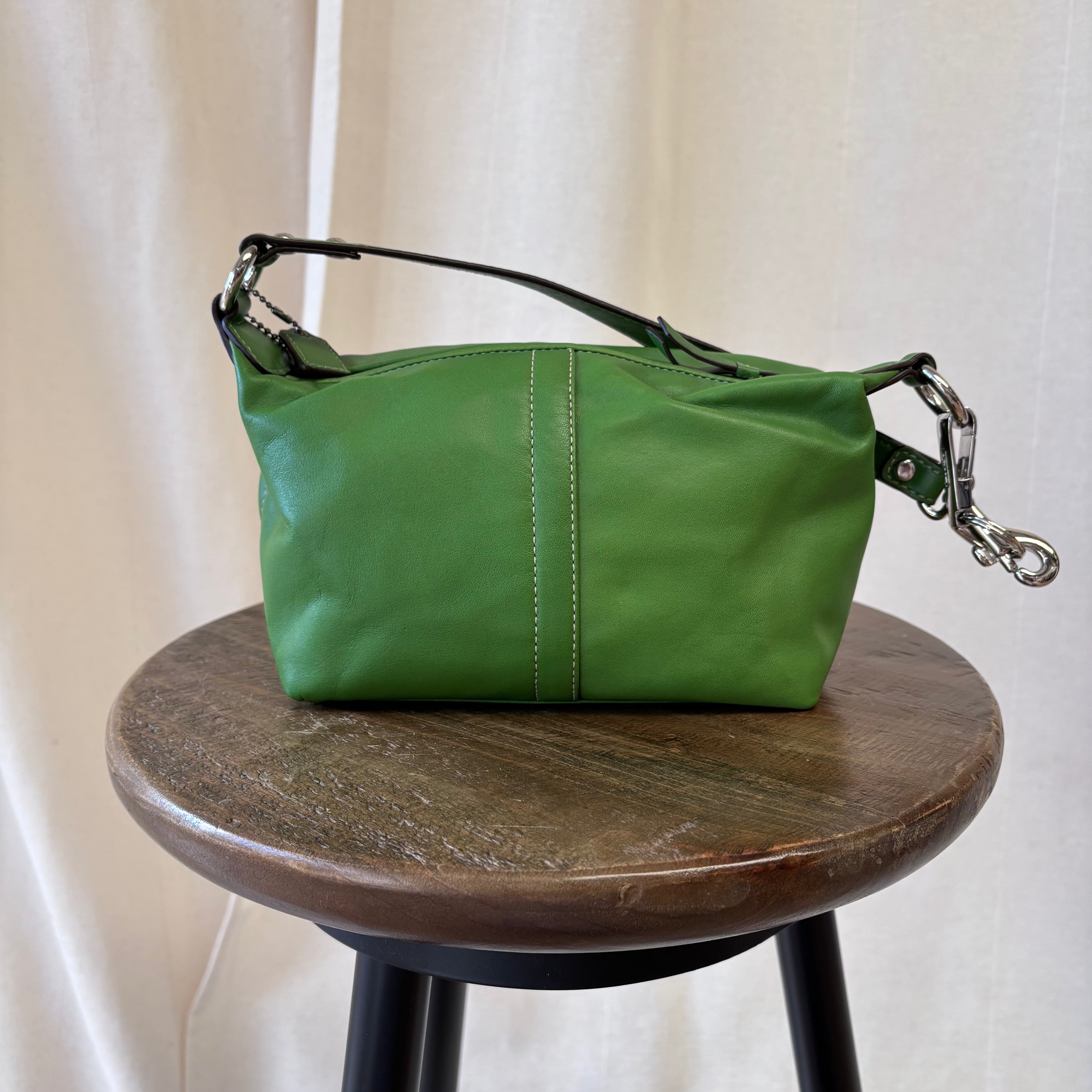 Coach leather mini bag in green