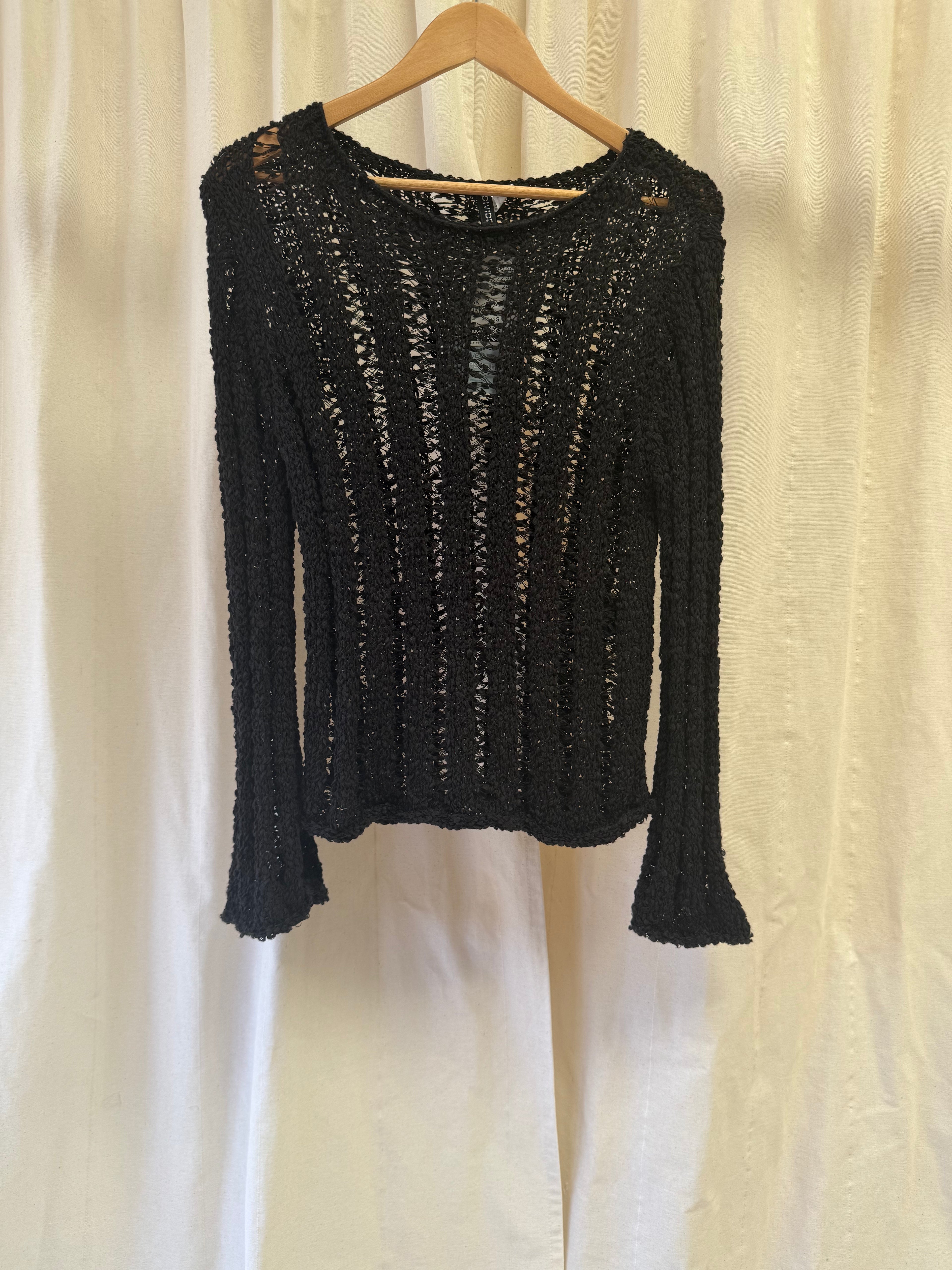 H&M Black Ladder Stitch Look Jumper