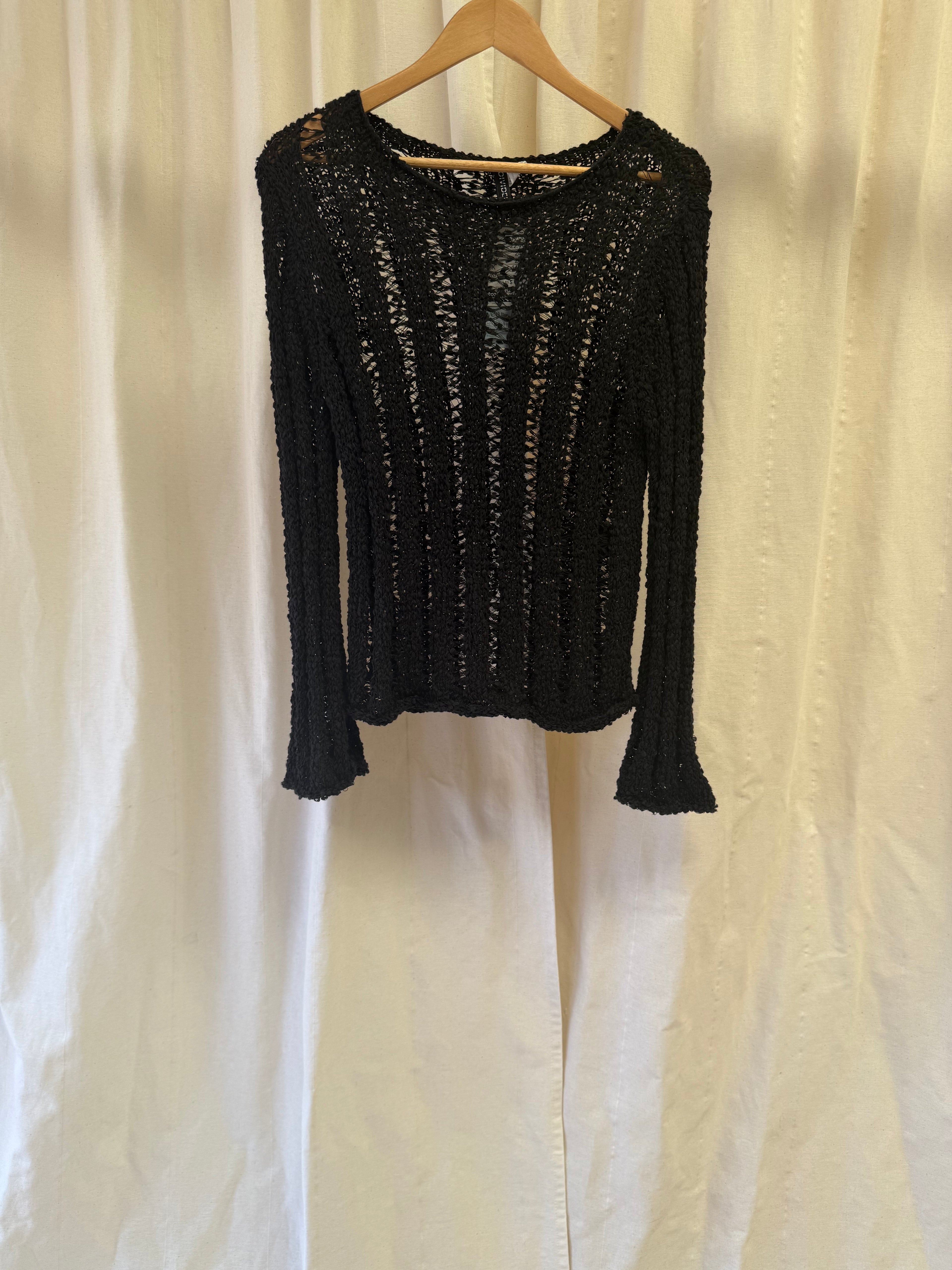 H&M Black Ladder Stitch Look Jumper