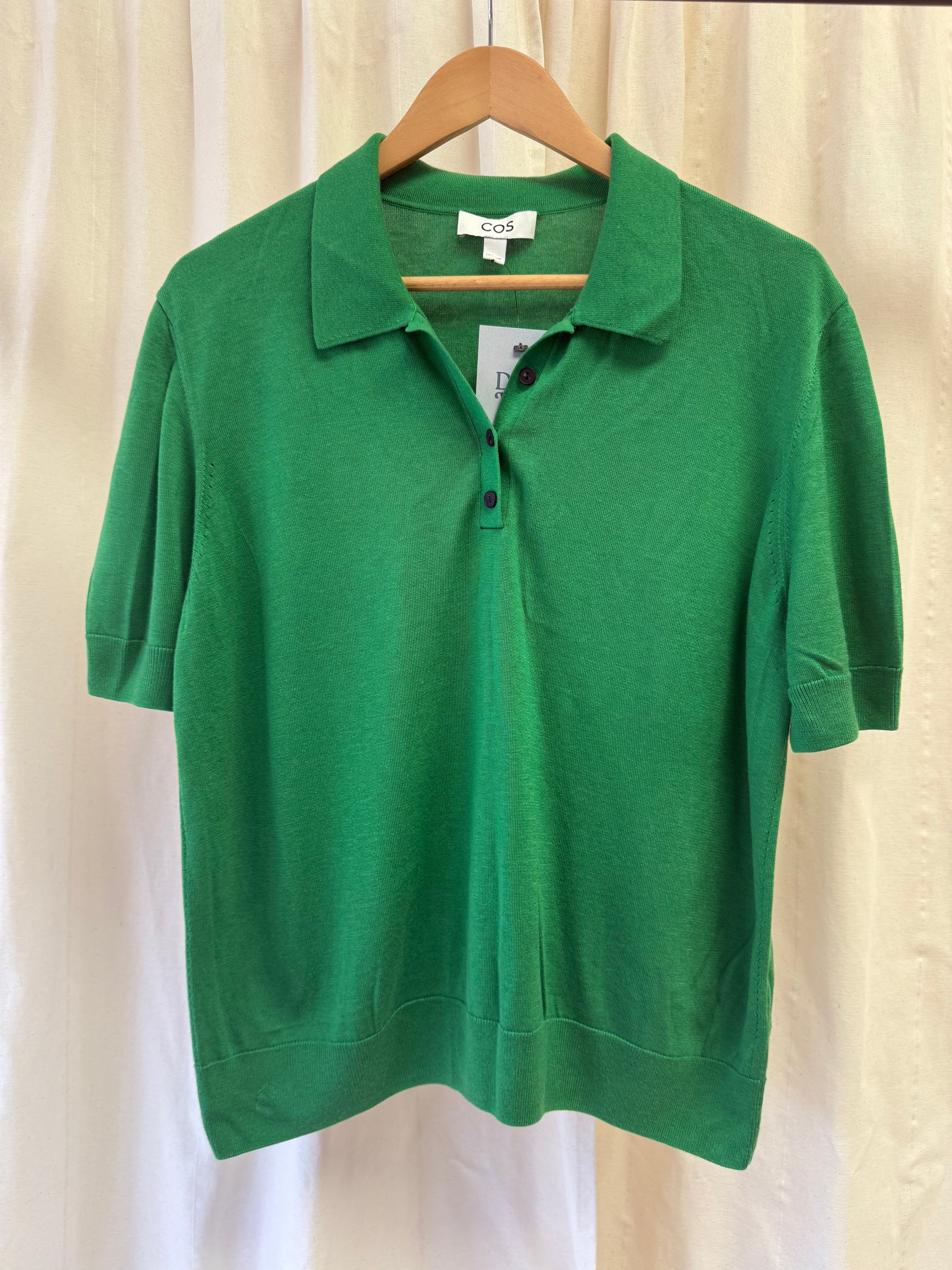 COS Merino Wool-Blend Polo Shirt in Green