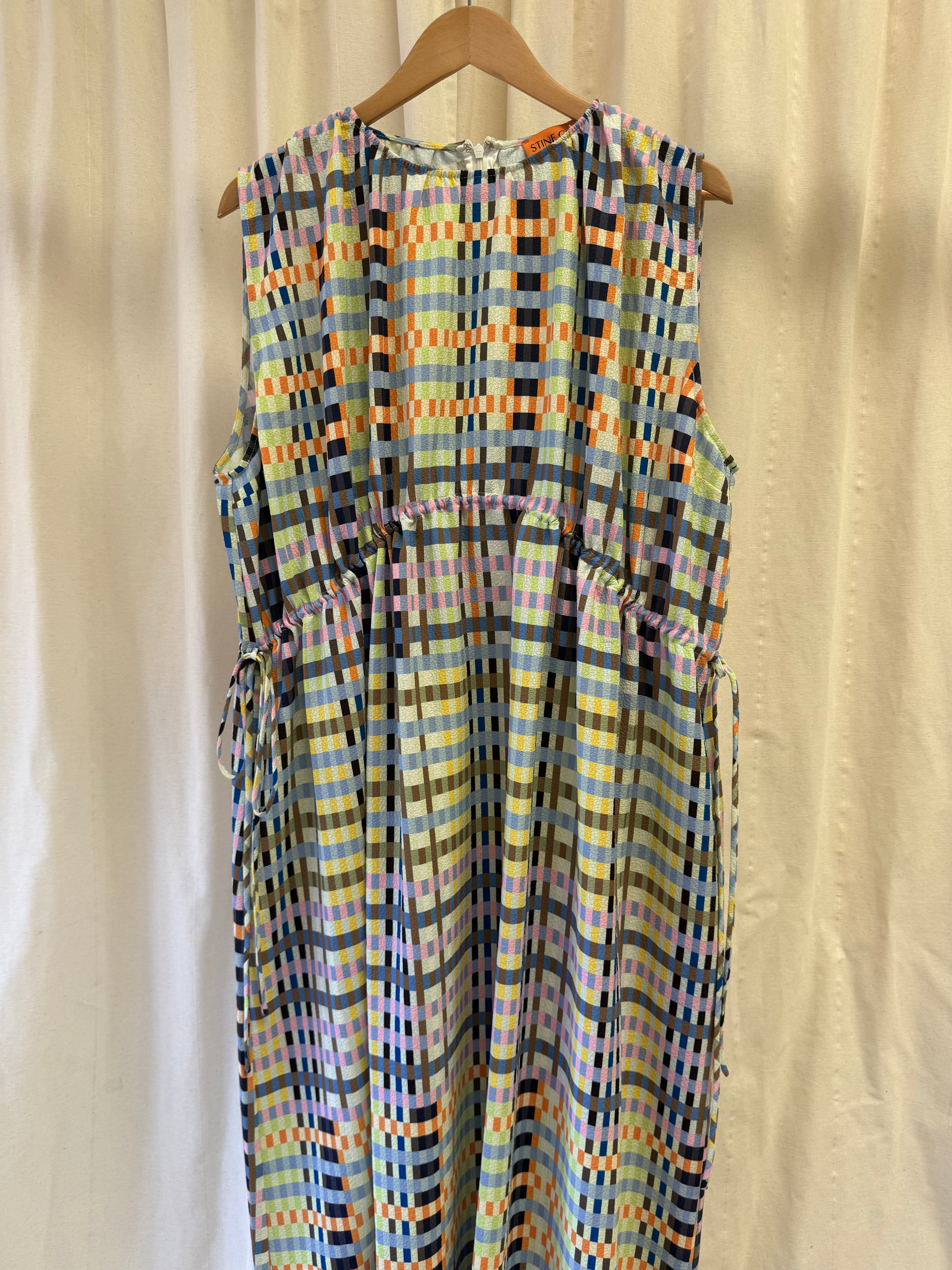 Stine Goya Rowena Checked Textured Midi Dress
