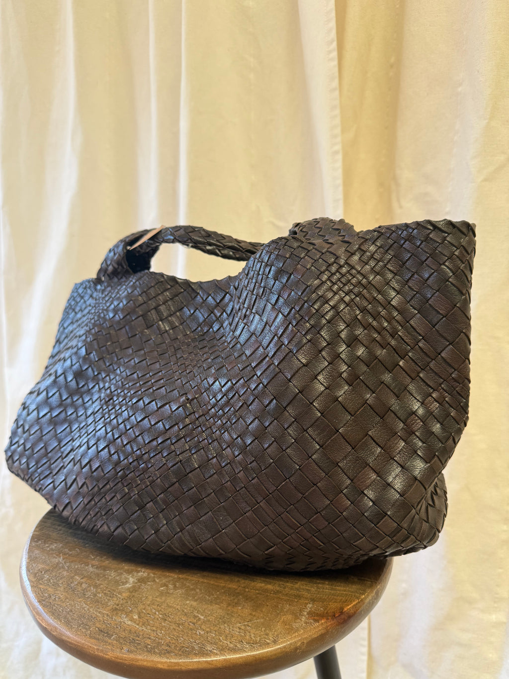 FALOR Firenze Woven Leather Tote Bag