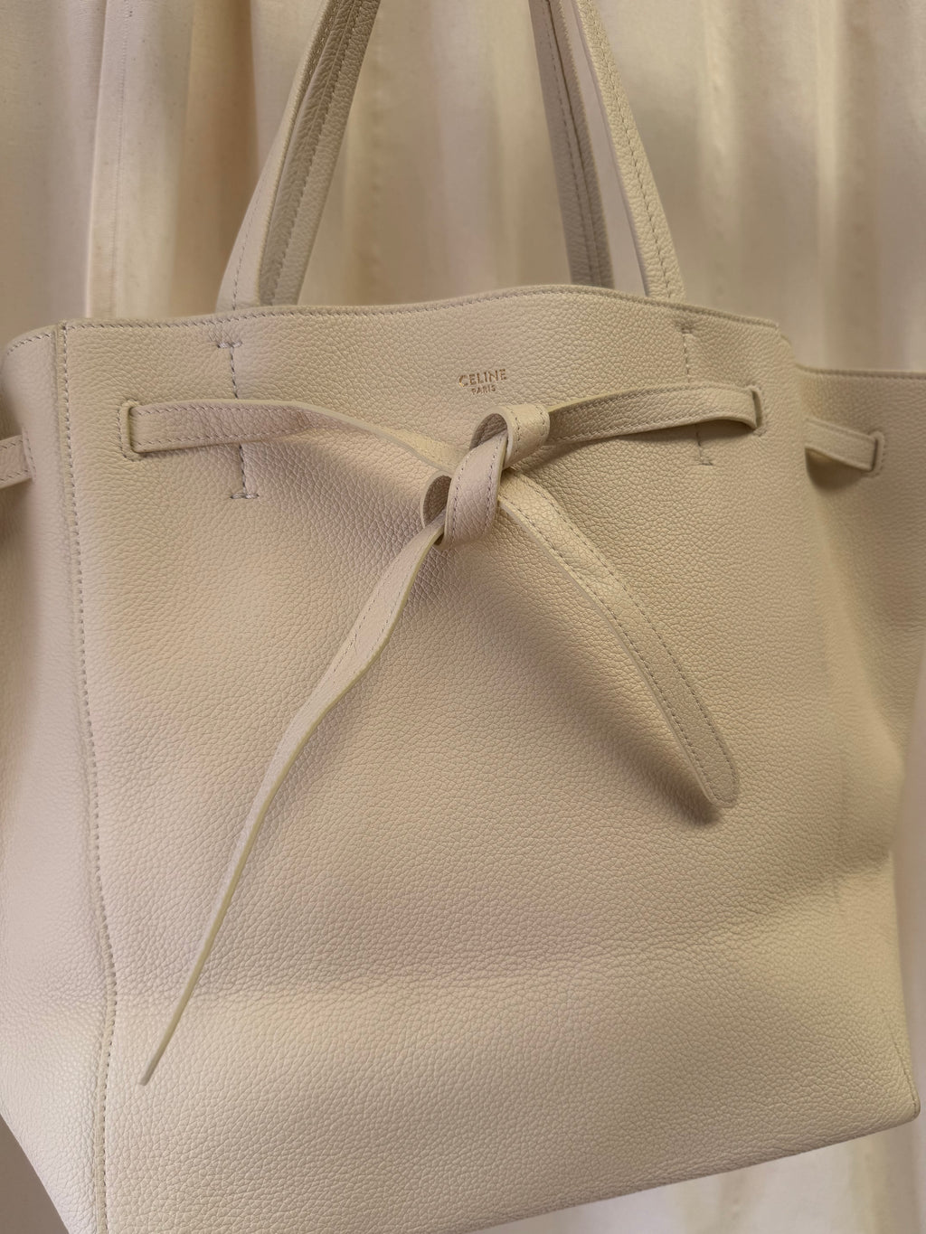 Celine Cabas Phantom Tote in Cream